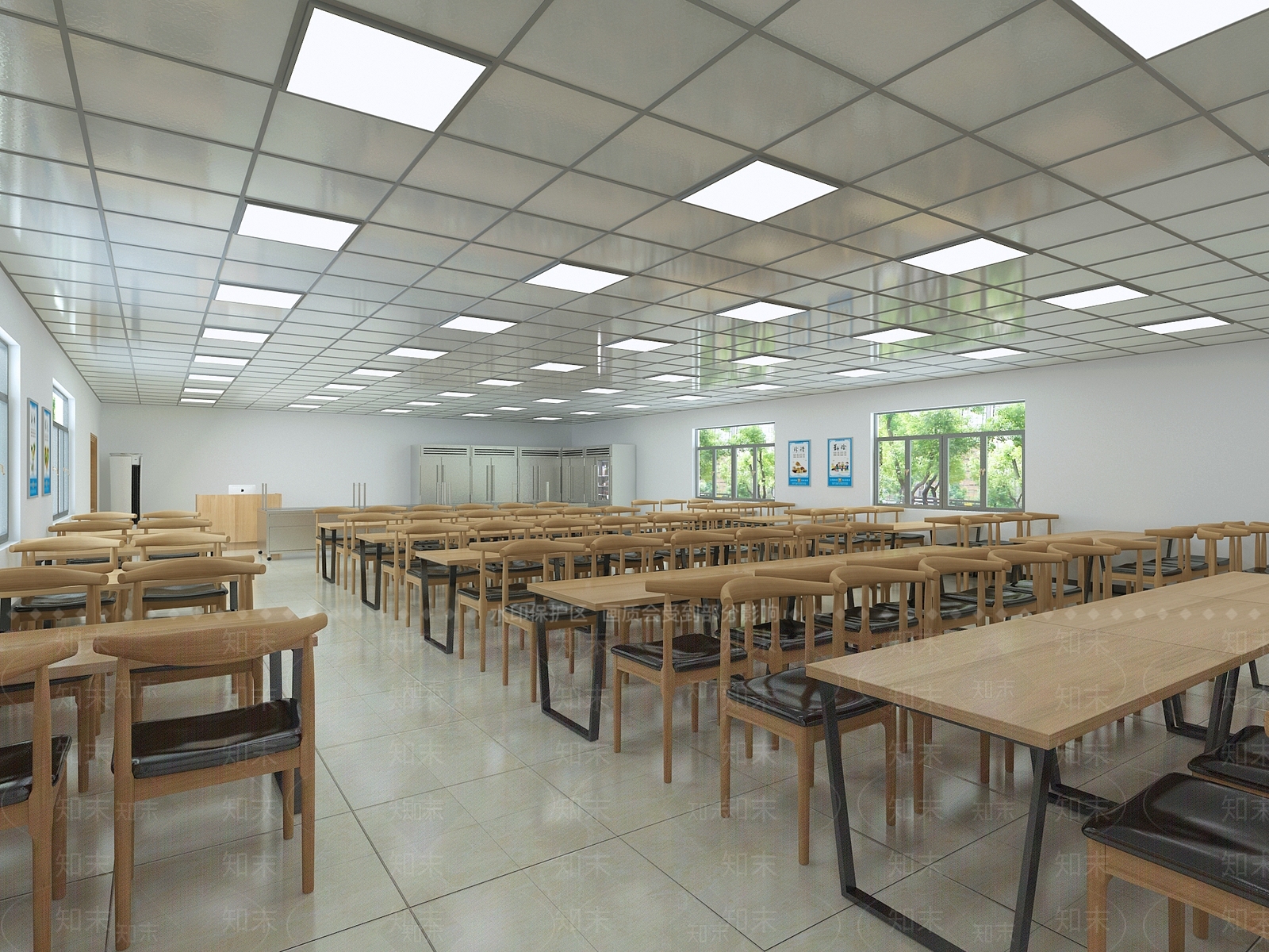 现代饭堂3D模型下载【ID:1117824495】