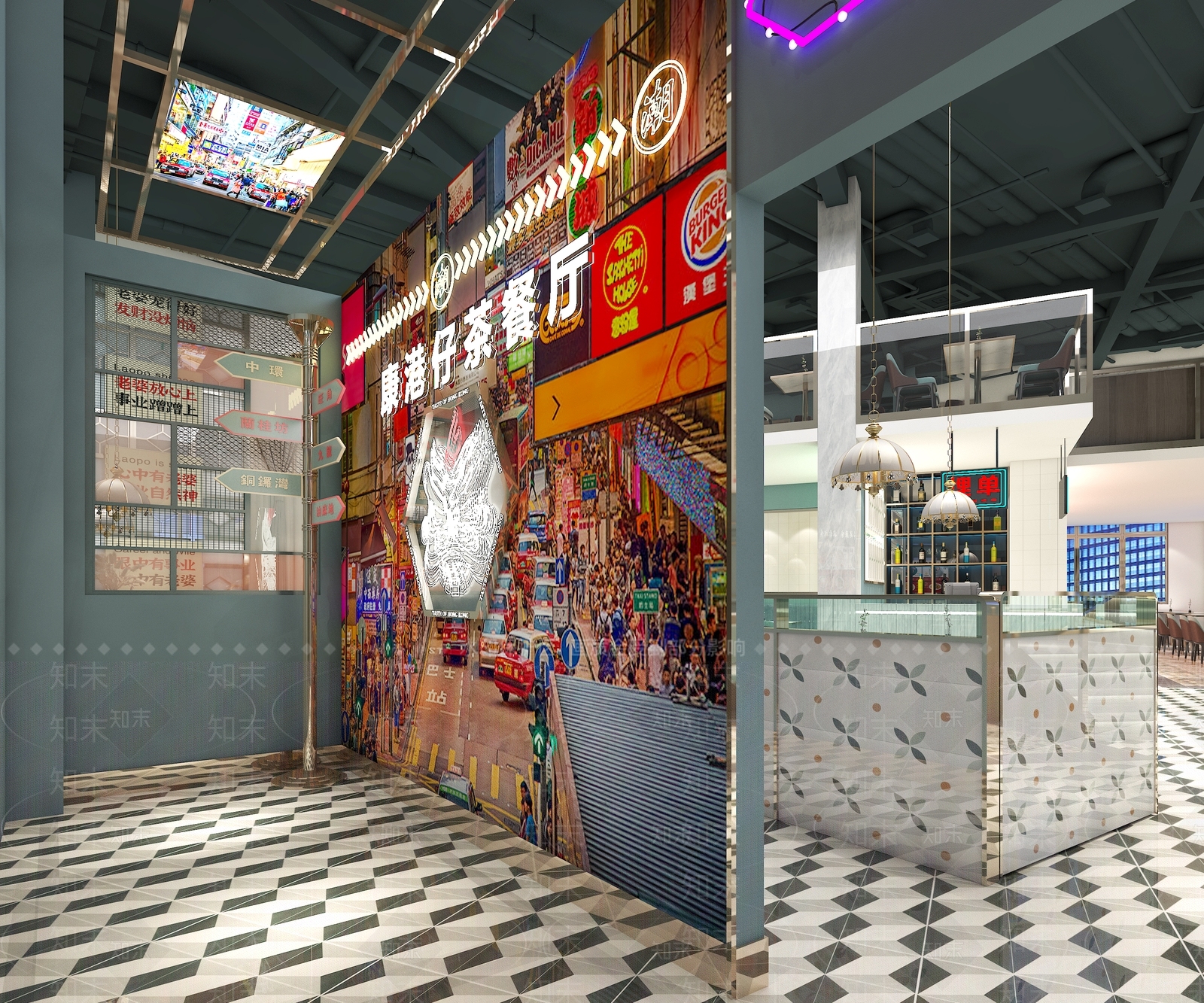 现代风格茶餐厅3D模型下载【ID:1117827205】