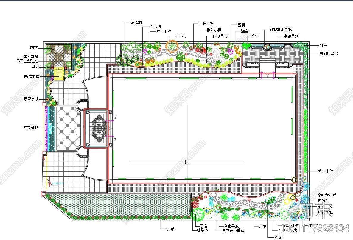 庭院景观平面图施工图施工图下载【ID:1117828404】