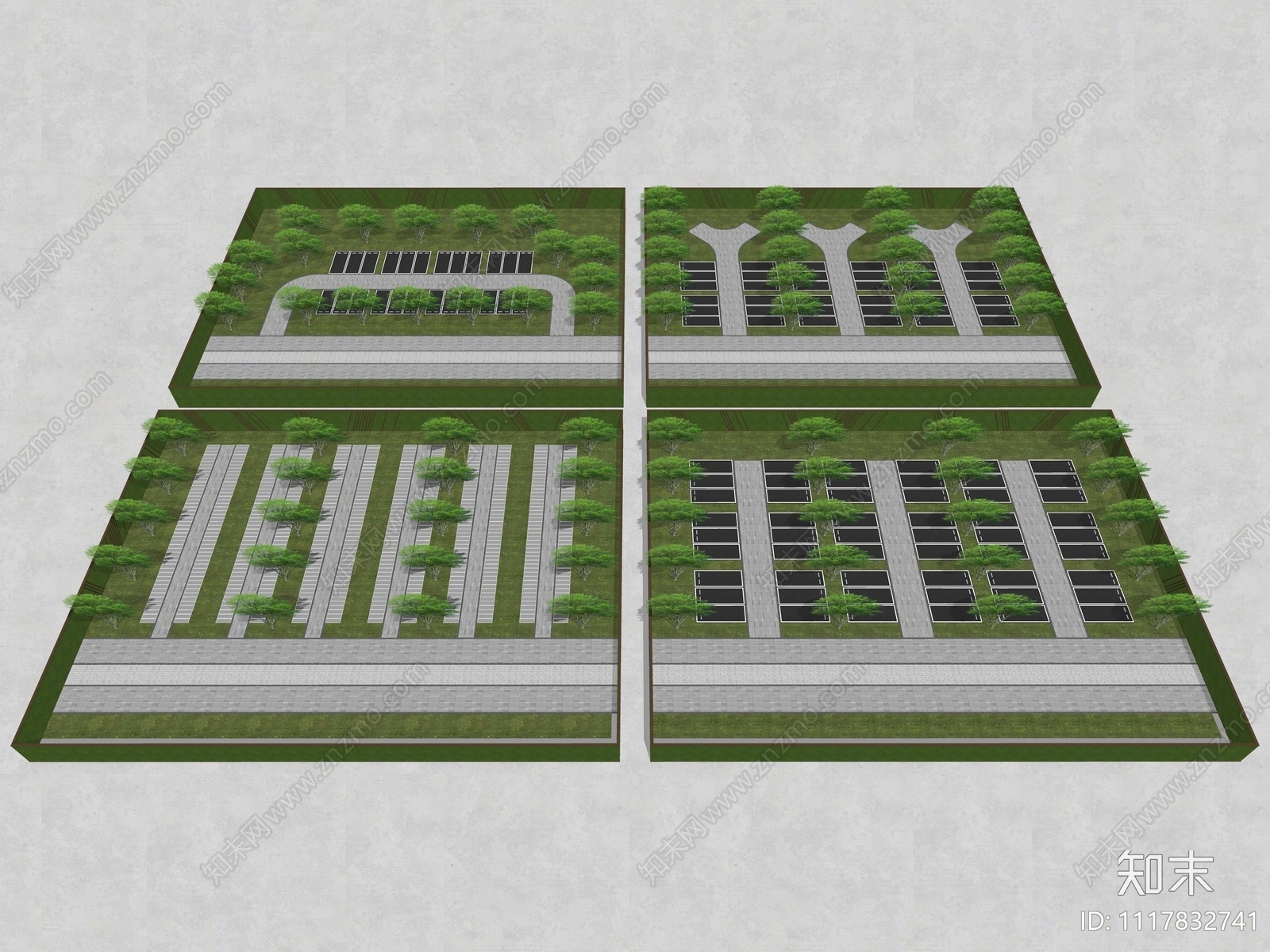 现代机动车停车场SU模型下载【ID:1117832741】