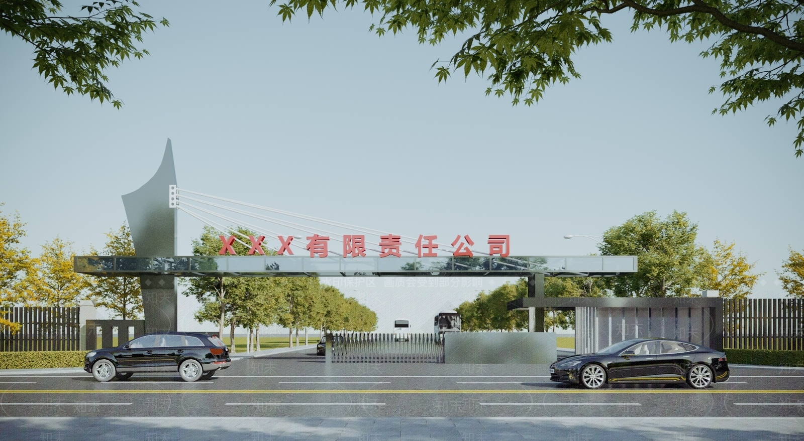 现代大门3D模型下载【ID:1117851306】