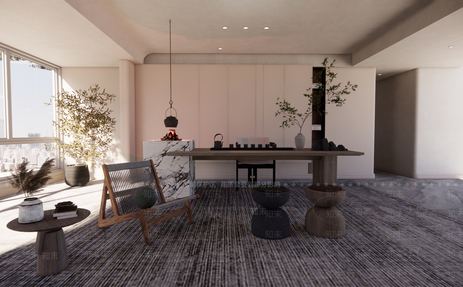 现代家具茶室SU模型下载【ID:1117855288】