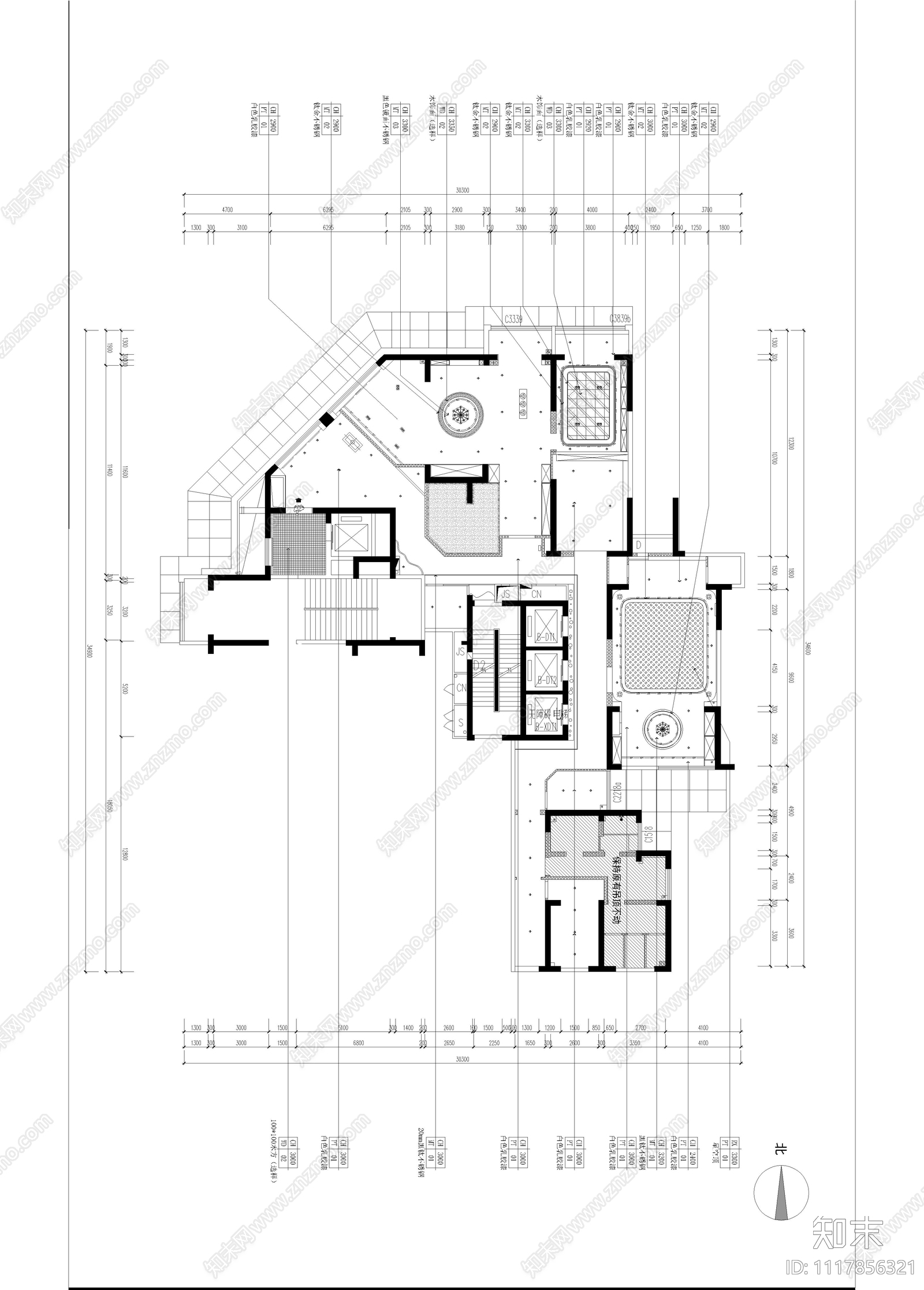 新中式诧寂风会所设计施工图效果图cad施工图下载【ID:1117856321】