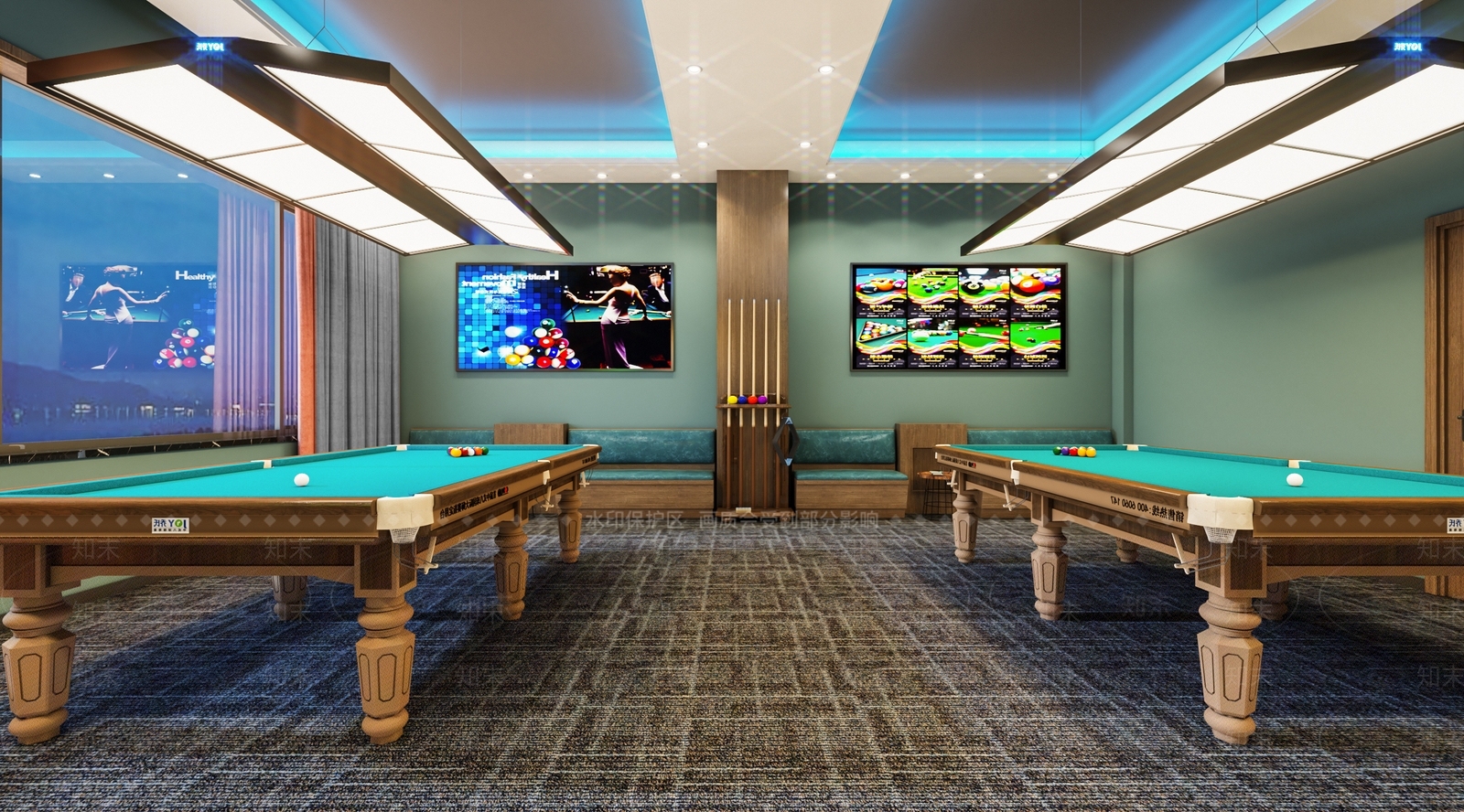 现代台球室3D模型下载【ID:1117859197】