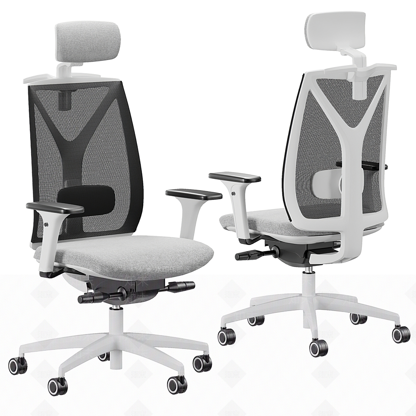 现代网格办公椅3D模型下载【ID:1117869023】
