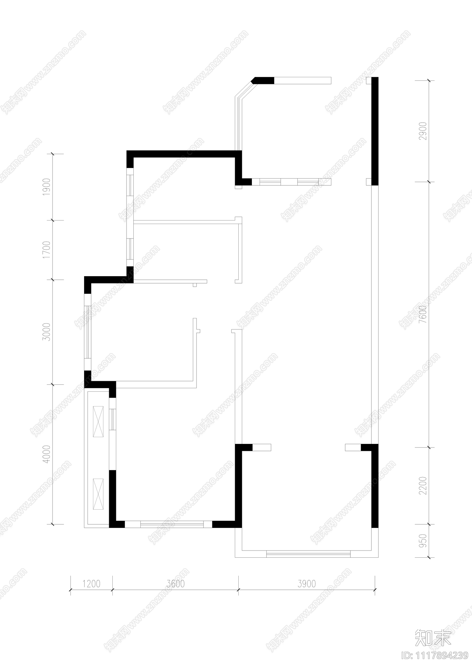 家装室内设计改造方案施工图cad施工图下载【ID:1117894239】