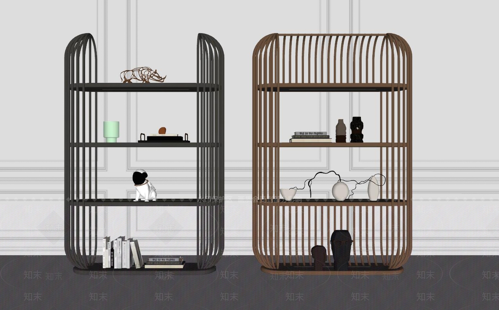Minotti米洛提现代装饰架SU模型下载【ID:1117896723】