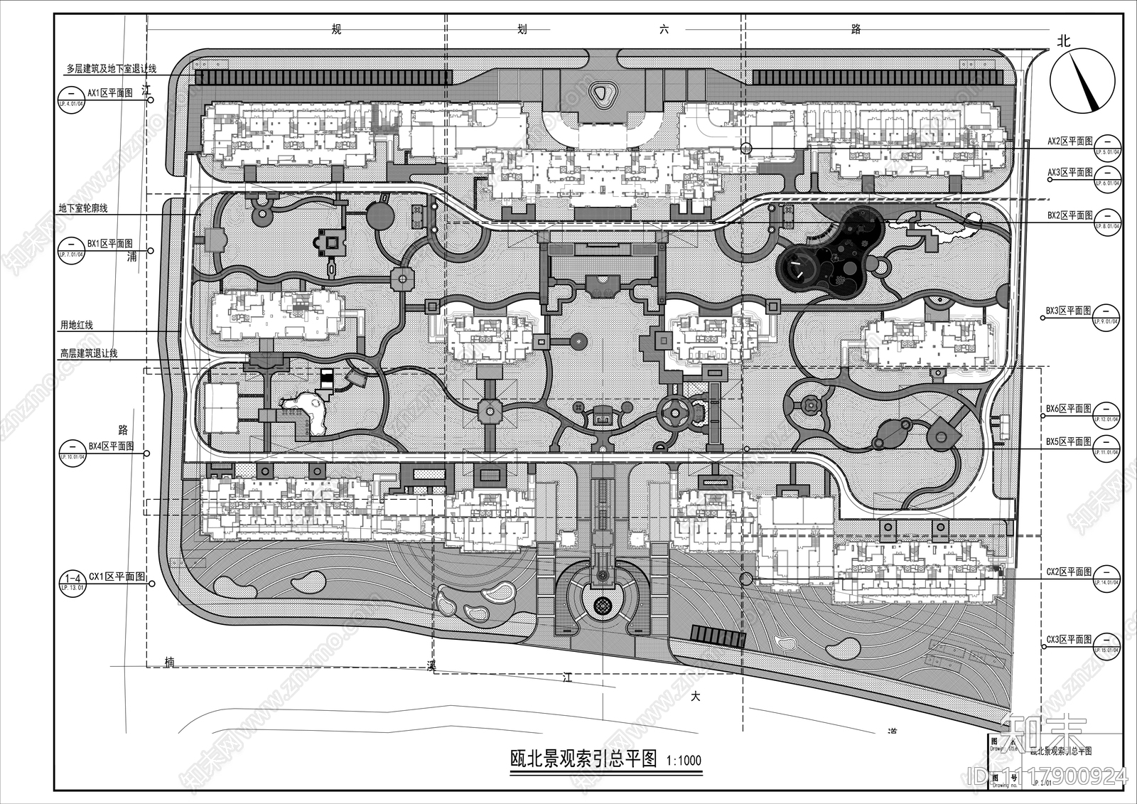 居住区景观设计施工图cad施工图下载【ID:1117900924】