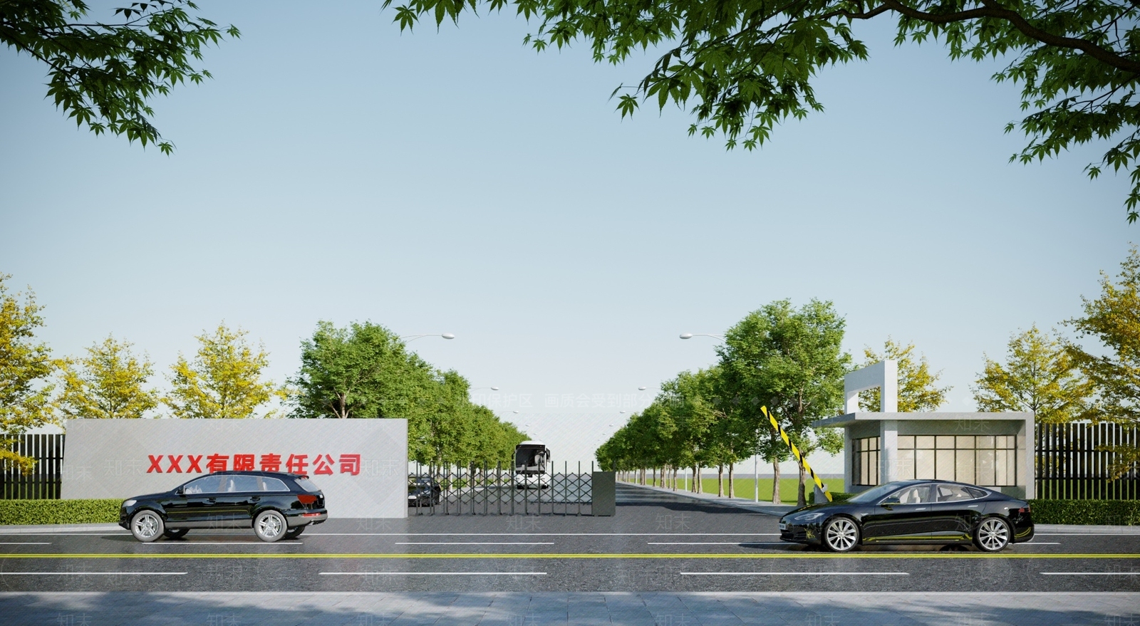 现代入口大门3D模型下载【ID:1117906279】