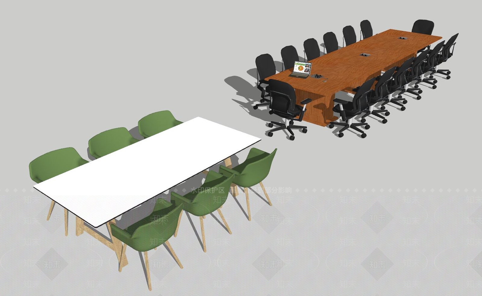现代会议桌SU模型下载【ID:1117902825】