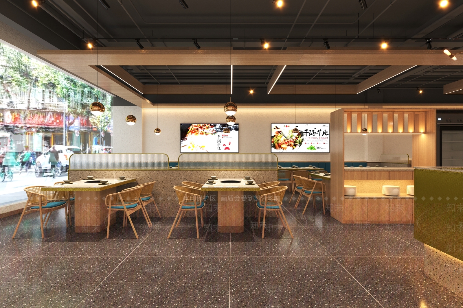 工业风火锅店3D模型下载【ID:1117906681】