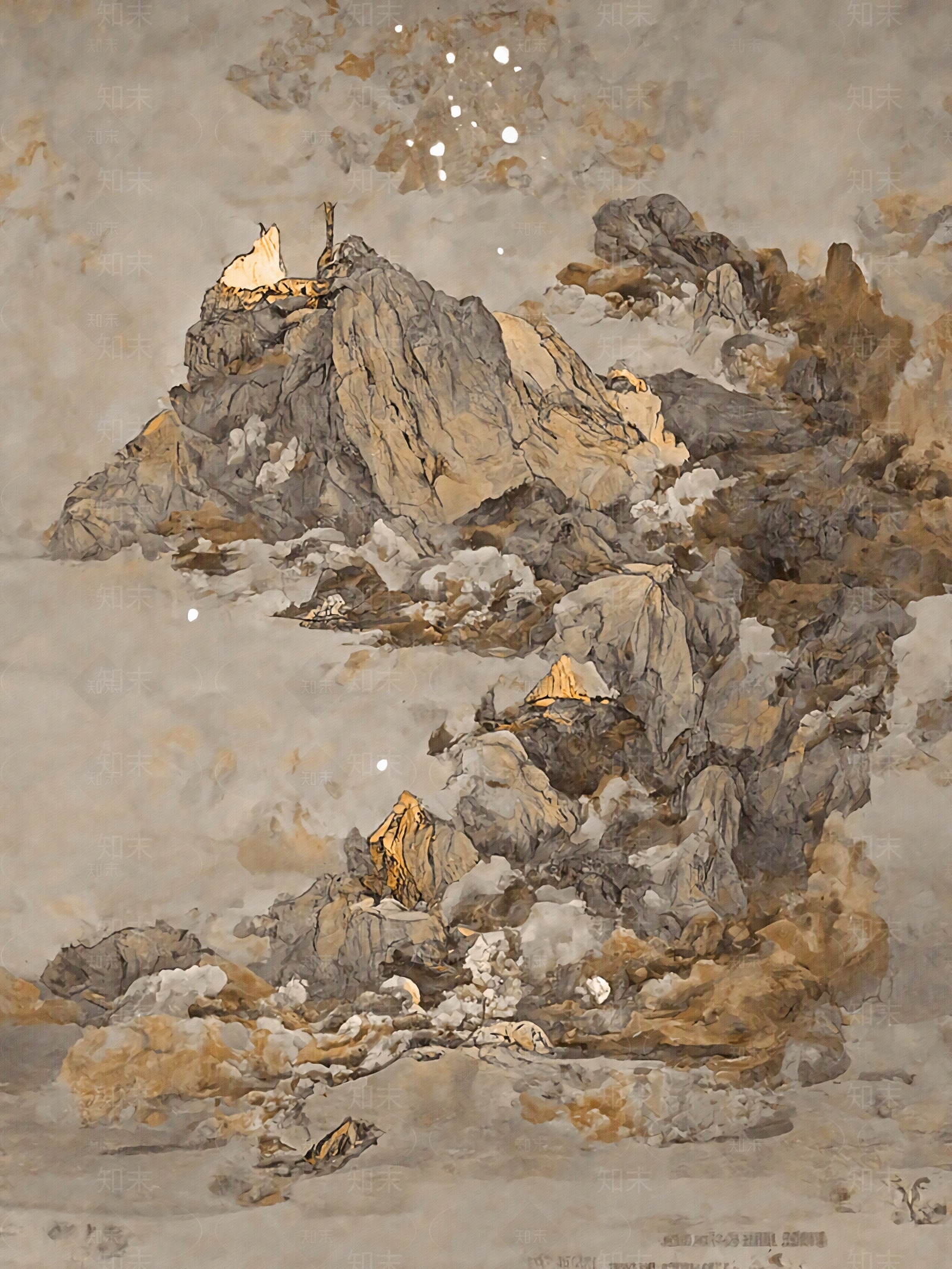 新中式抽象装饰画贴图下载【ID:1117918515】