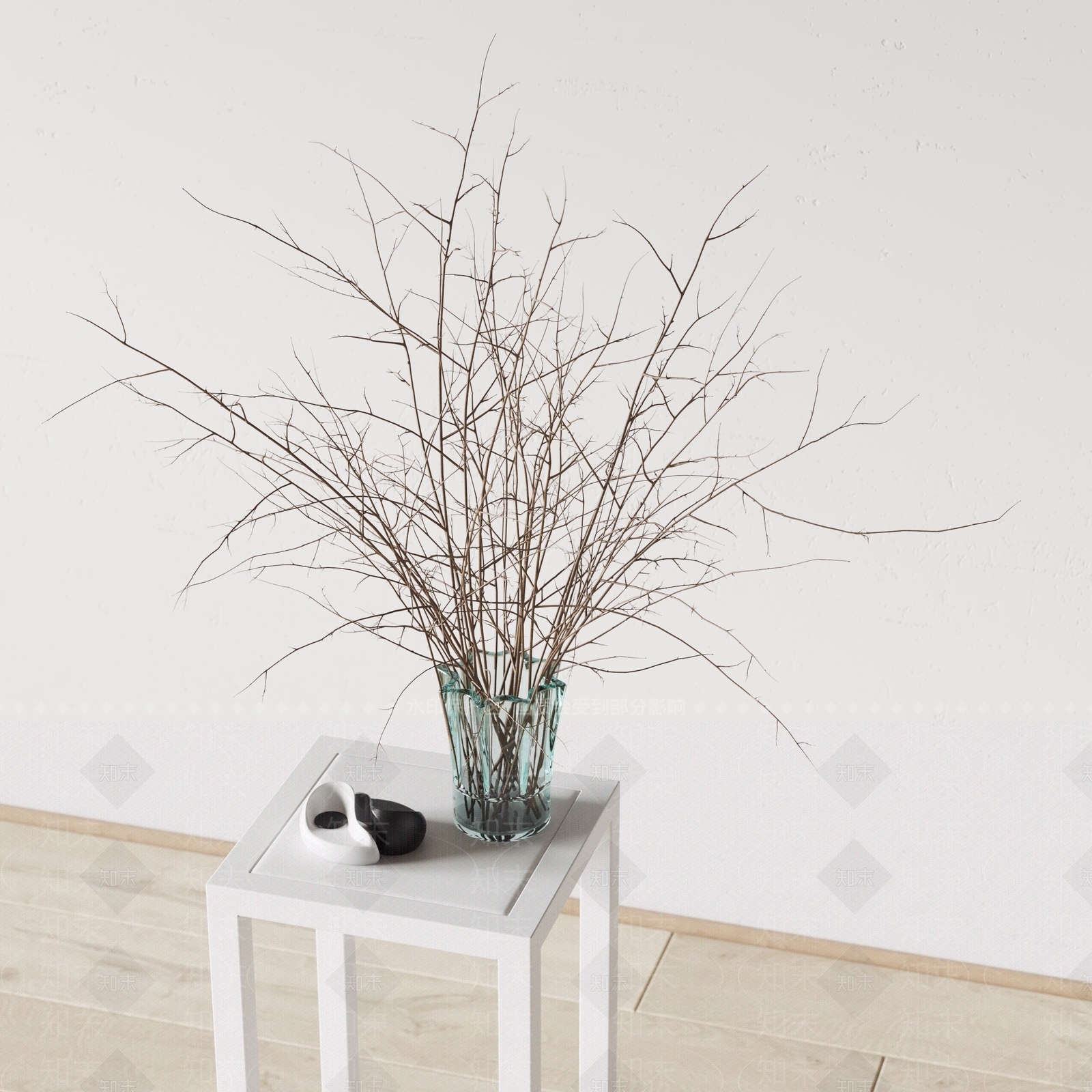 现代干枝花瓶摆件SU模型下载【ID:1117958304】