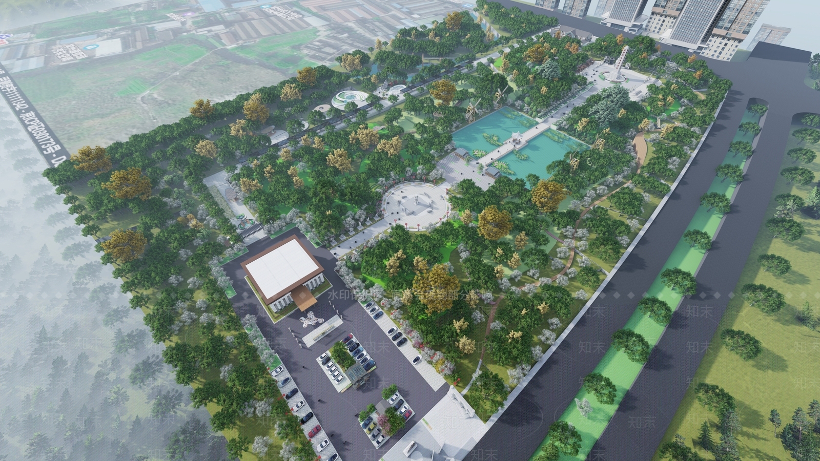新中式烈士陵园SU模型下载【ID:1117930798】