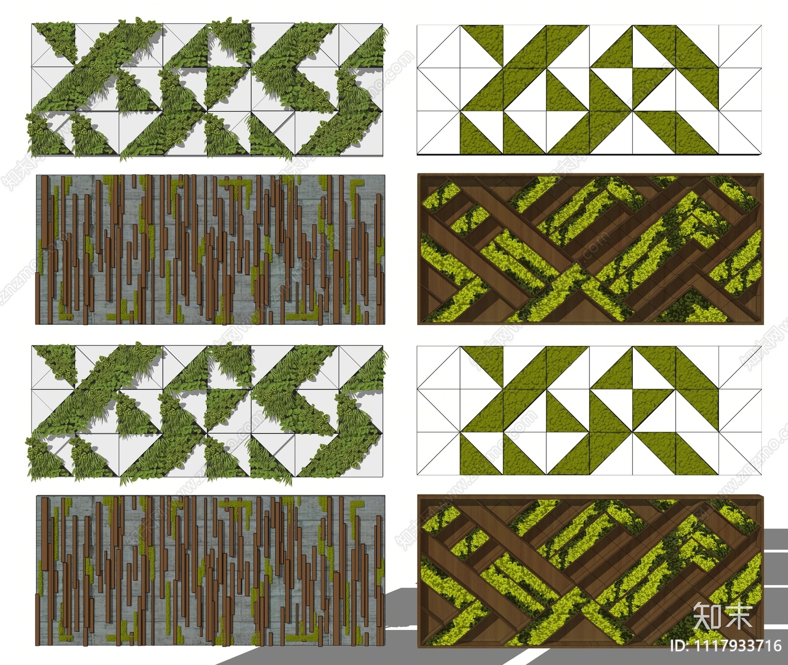 绿植墙SU模型下载【ID:1117933716】