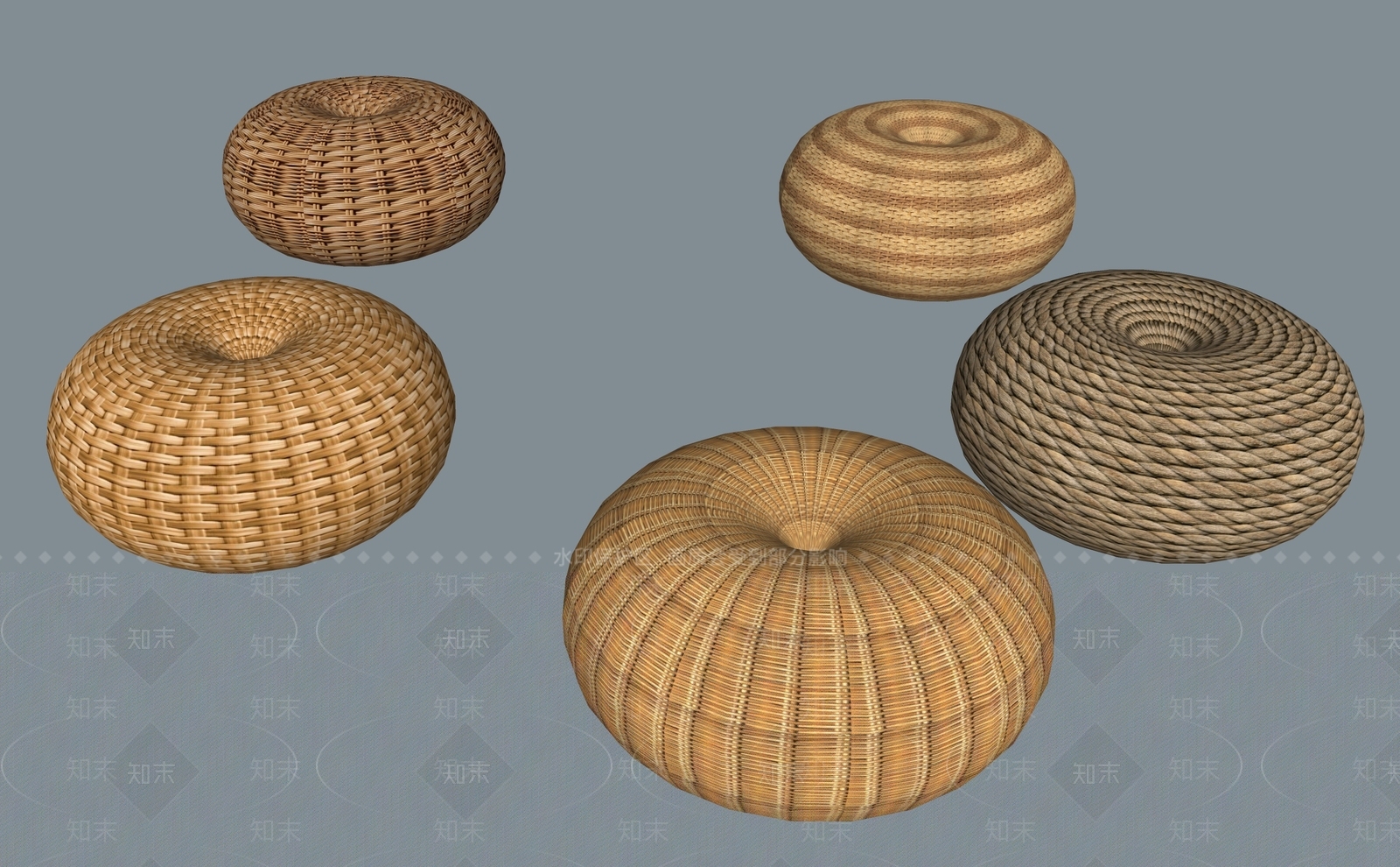 现代蒲团SU模型下载【ID:1117935789】