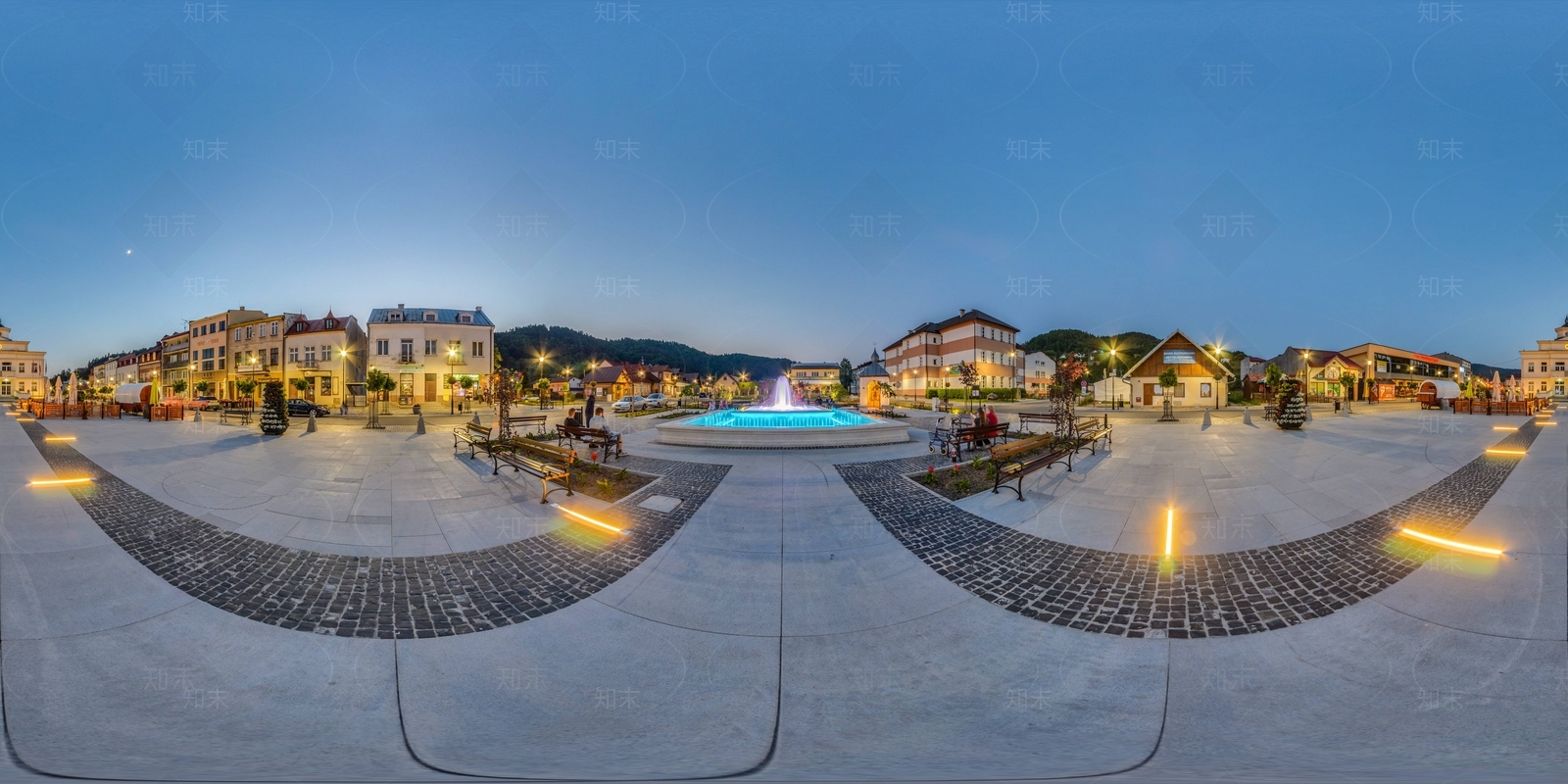 小镇商业街HDR贴图下载【ID:1117954056】