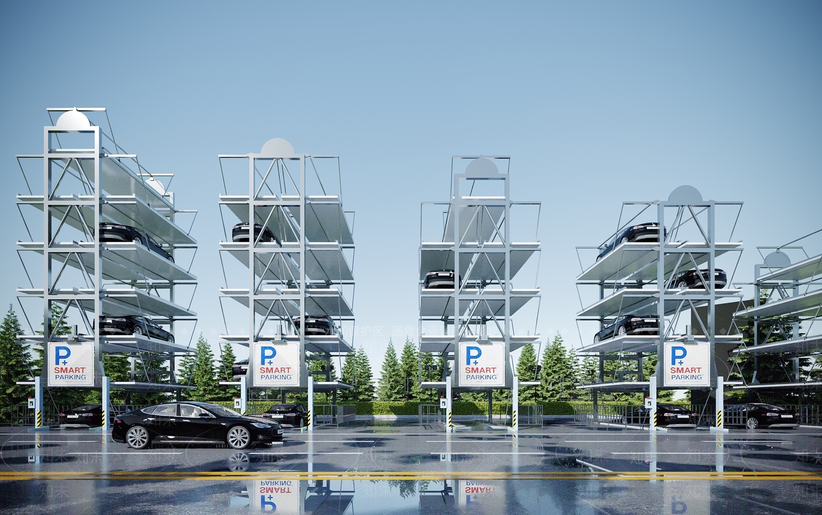 现代立体车库3D模型下载【ID:1117956858】