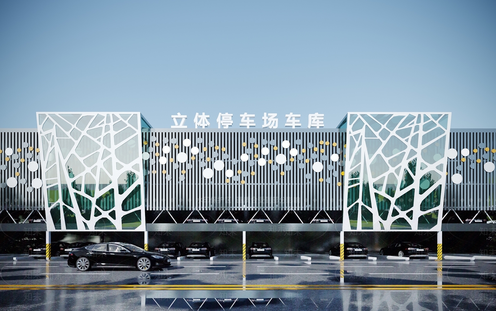 现代立体车库3D模型下载【ID:1117957582】