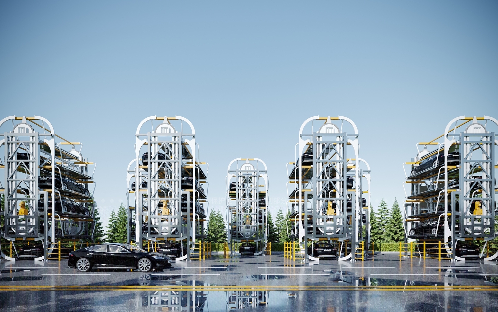 现代立体车库3D模型下载【ID:1117958444】