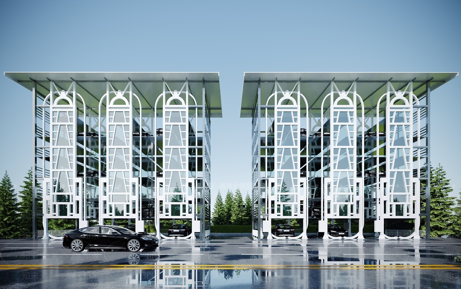 现代立体车库3D模型下载【ID:1117959980】