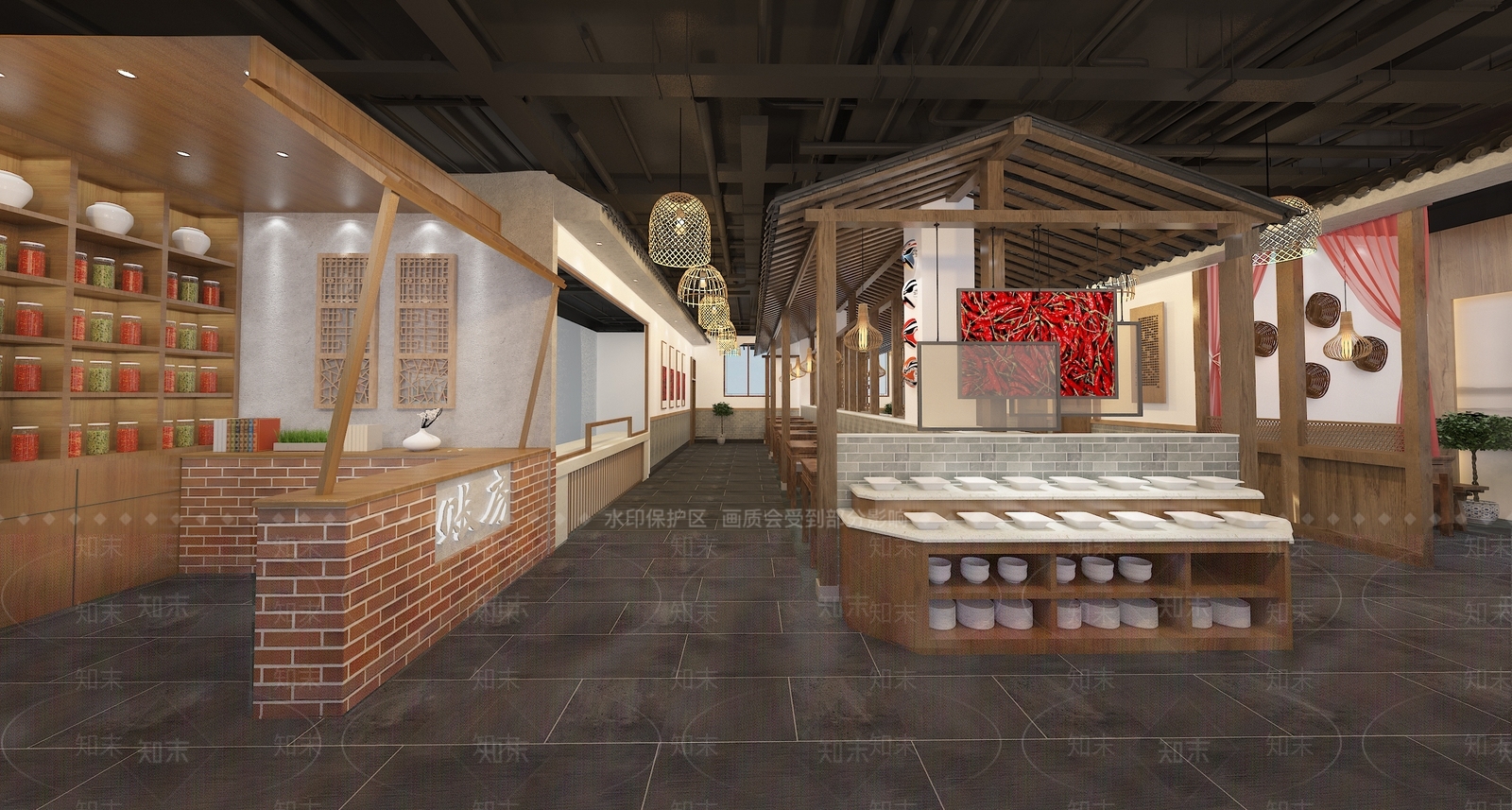 中式火锅店3D模型下载【ID:1117966348】