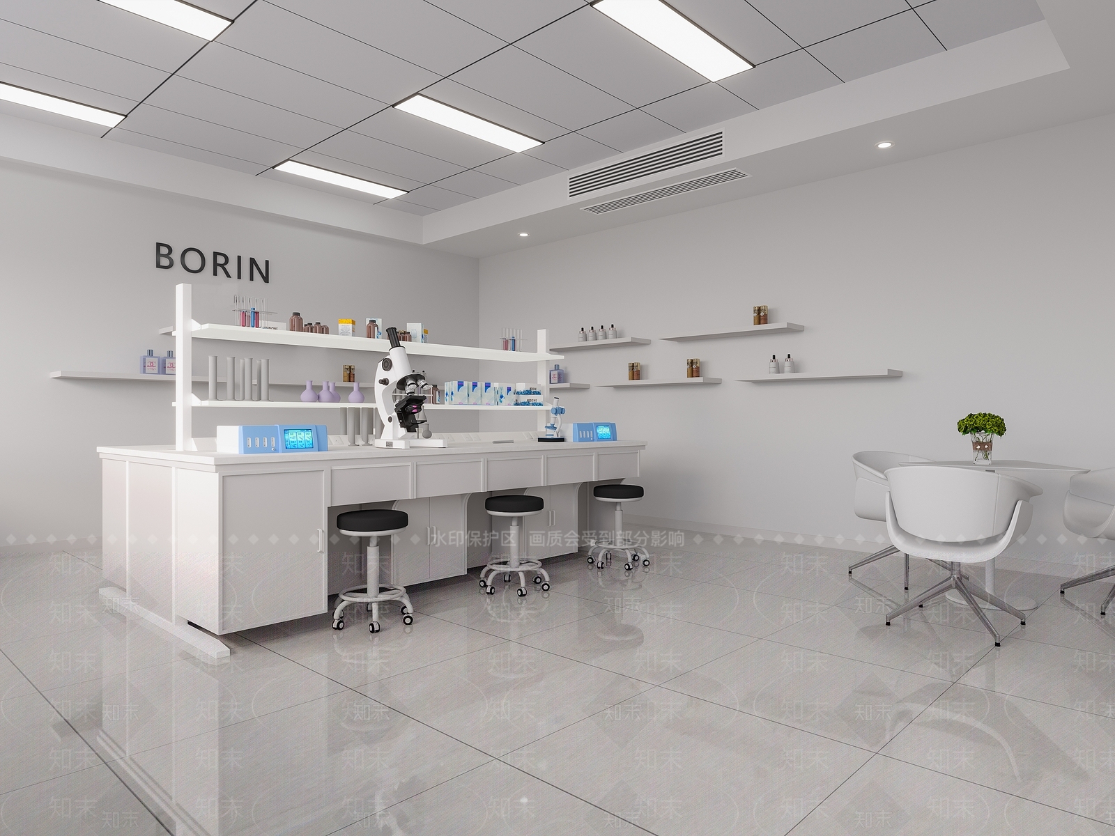 现代化妆品实验室3D模型下载【ID:1117969797】