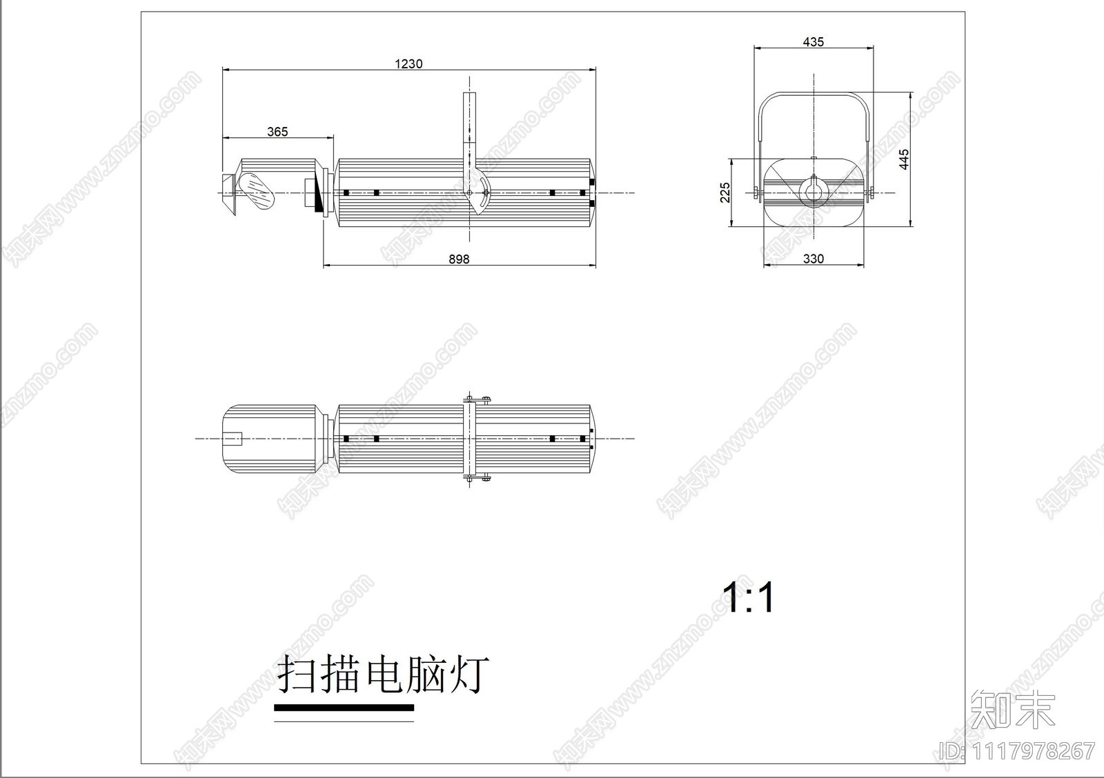 舞台灯具详图CAD施工图施工图下载【ID:1117978267】