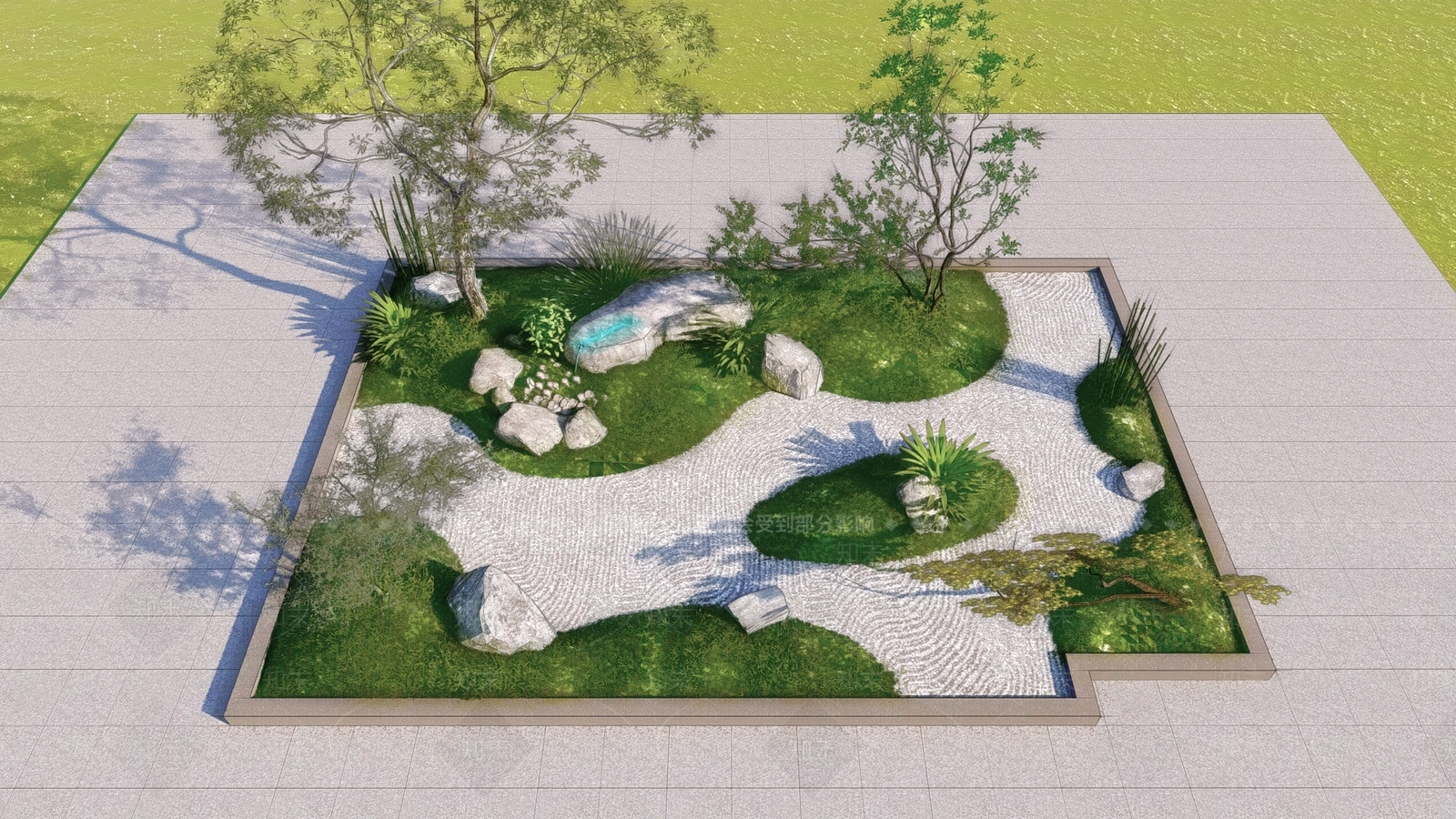 现代景观小品SU模型下载【ID:1117980957】