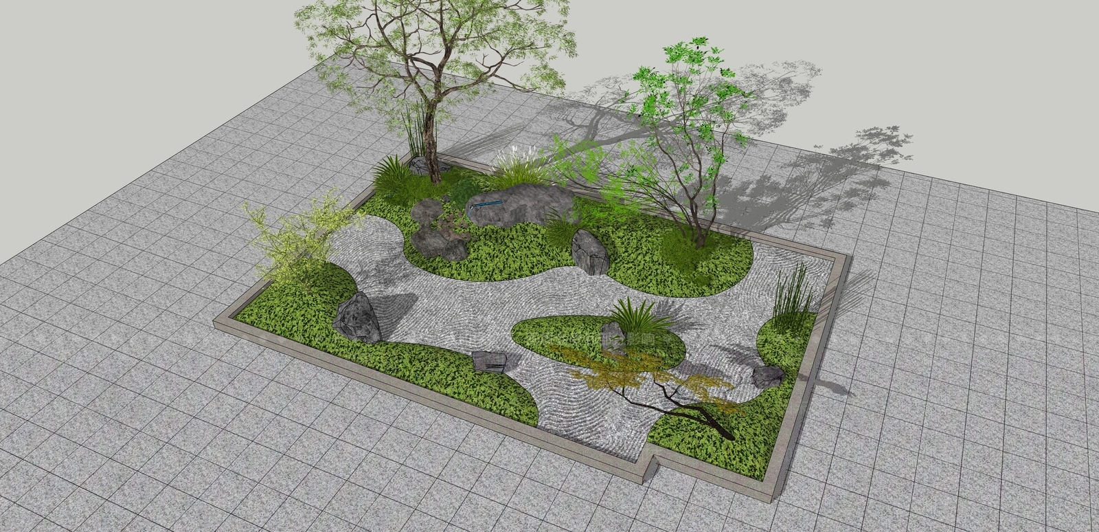 现代景观小品SU模型下载【ID:1117980957】