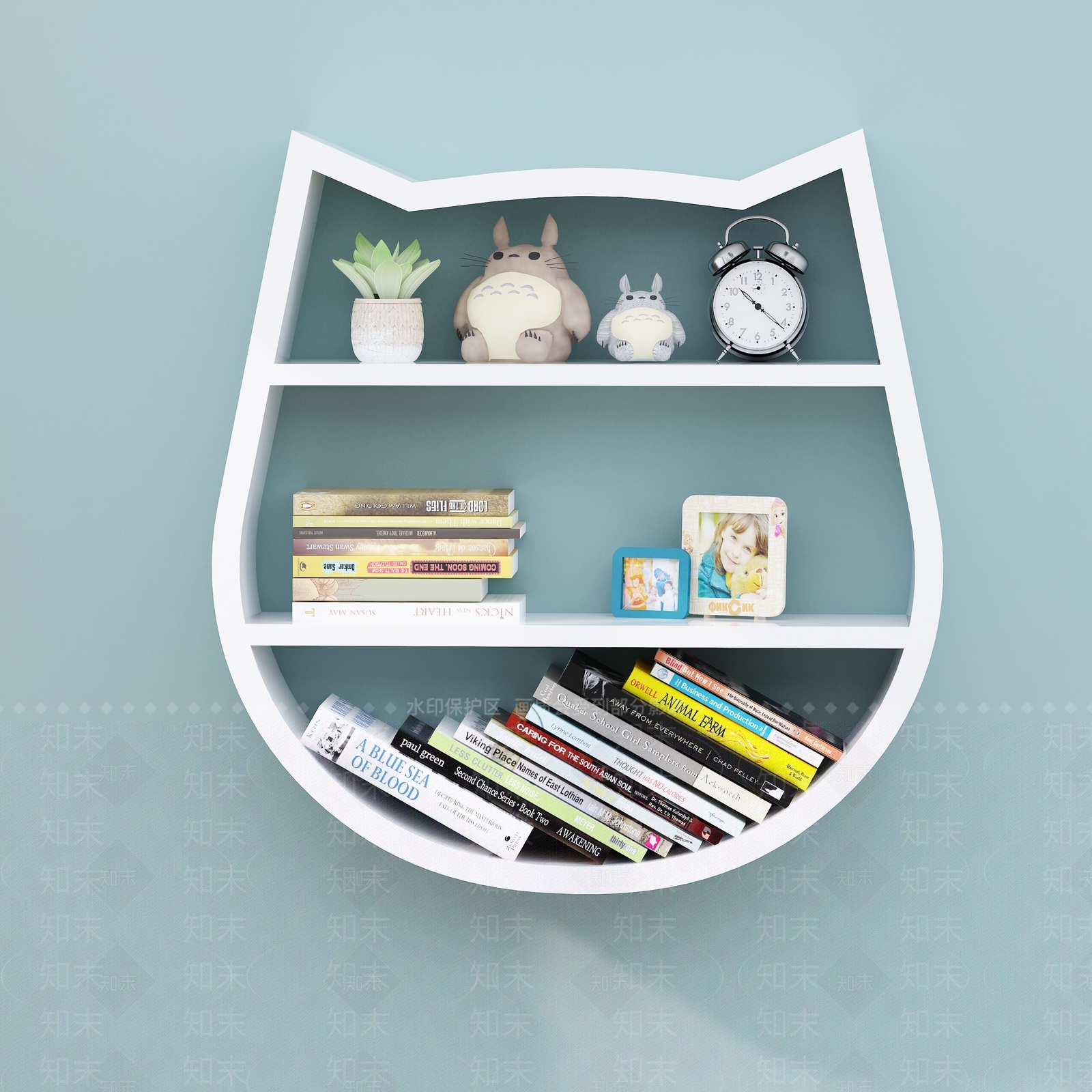 北欧墙上置物架3D模型下载【ID:1118043755】