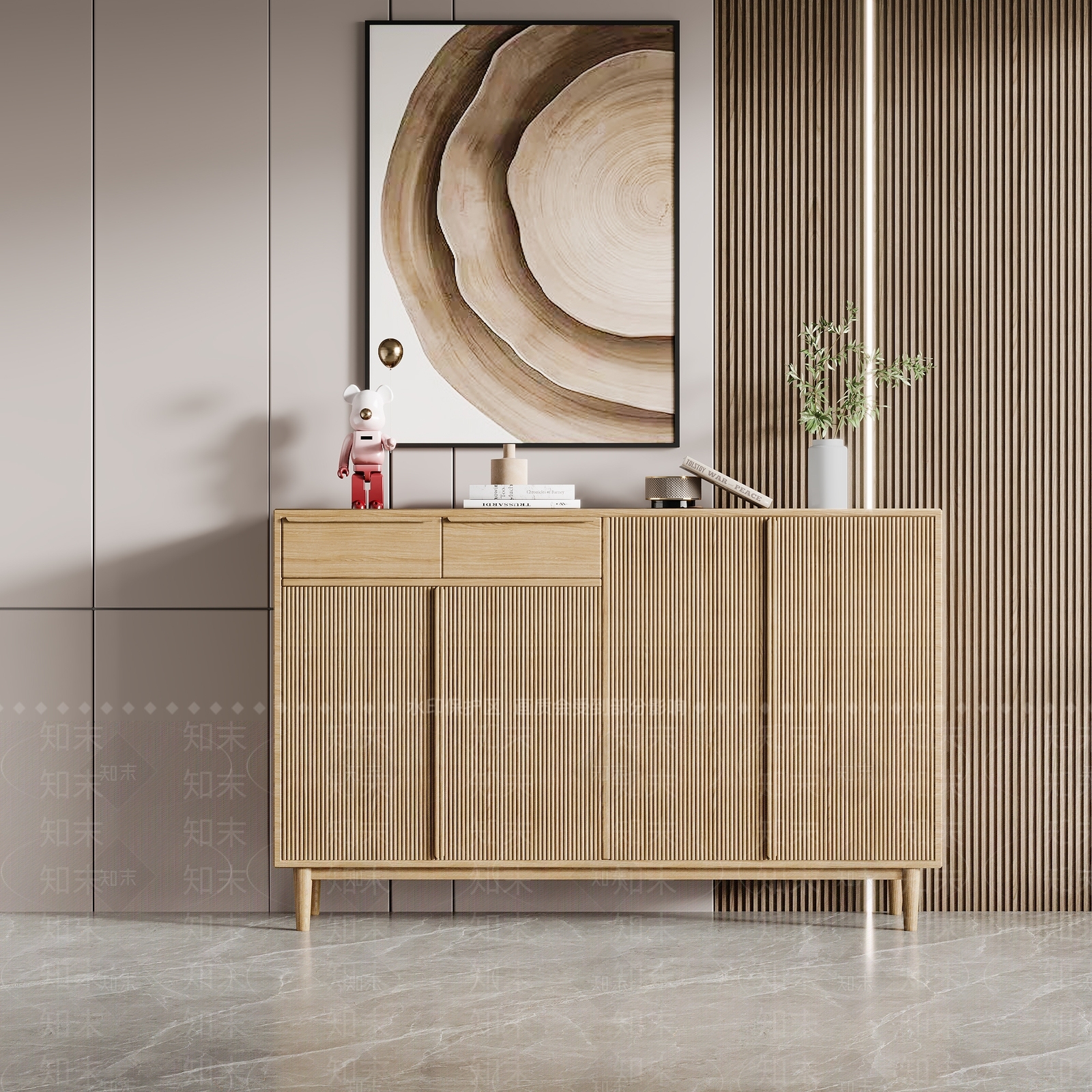 日式玄关柜3D模型下载【ID:1118043371】