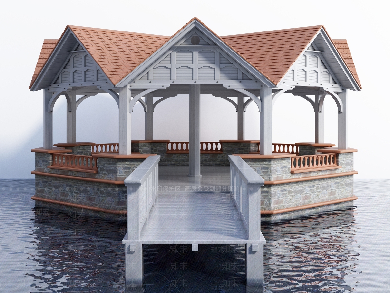 现代凉亭3D模型下载【ID:1118044917】