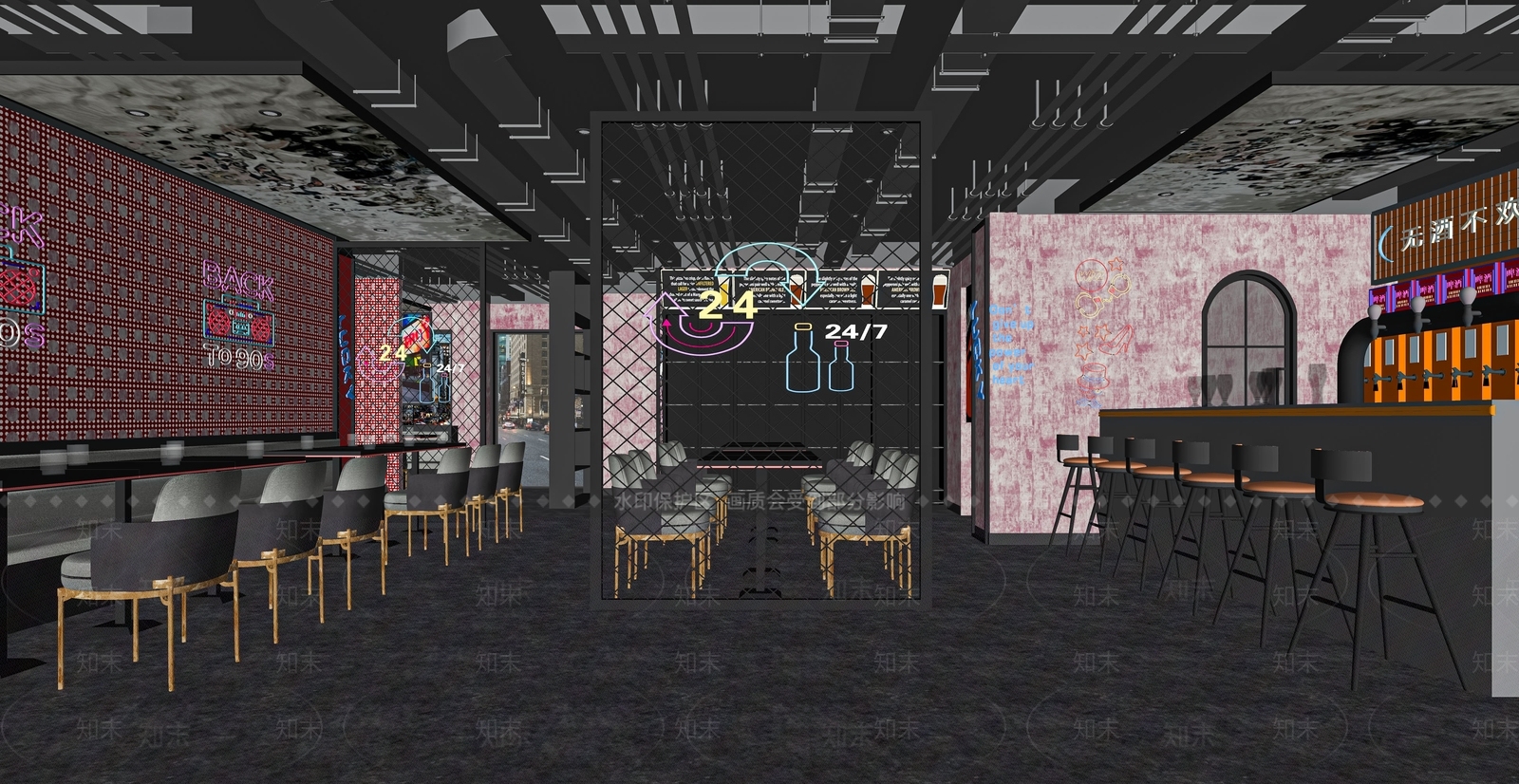 现代中餐厅SU模型下载【ID:1118063512】