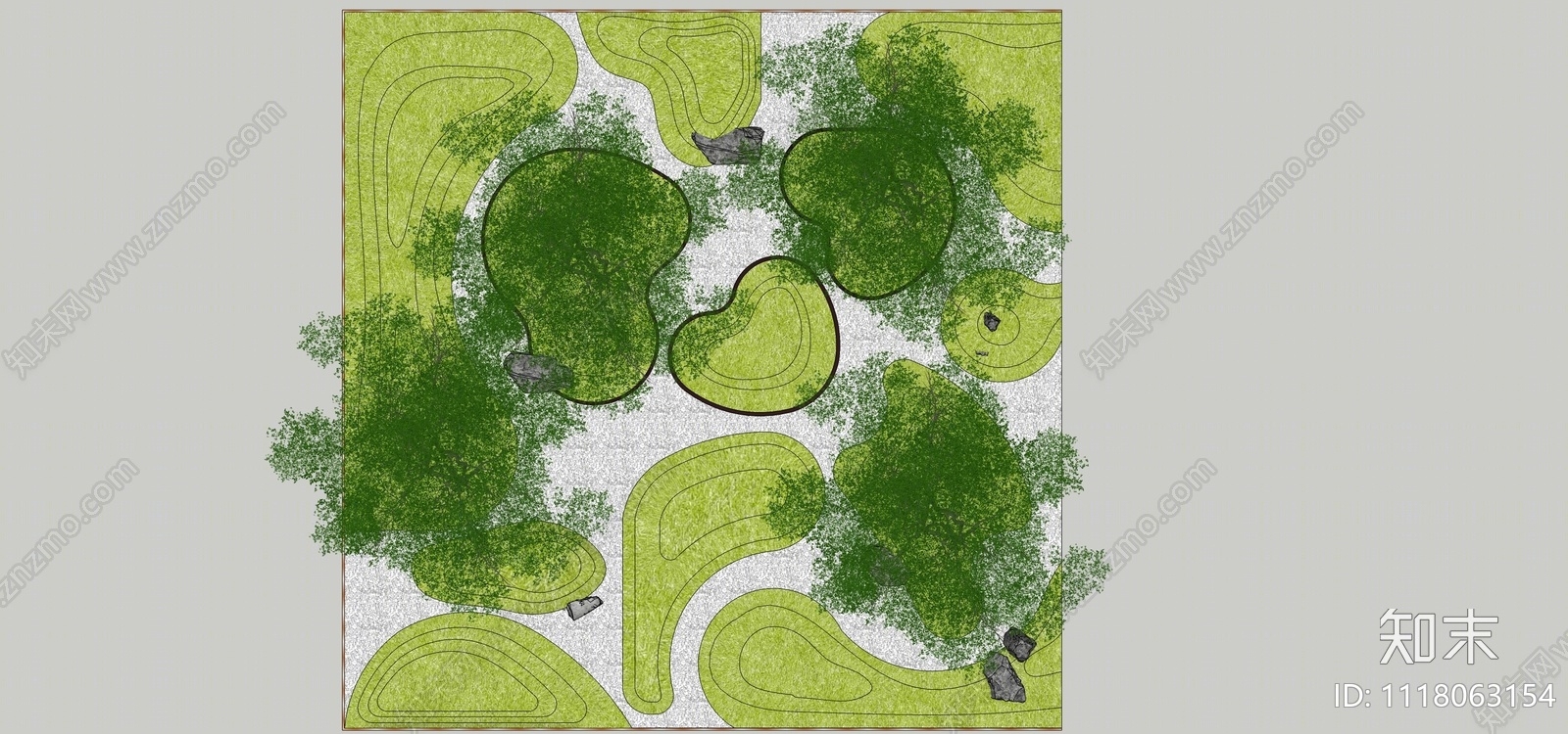 现代微地形SU模型下载【ID:1118063154】