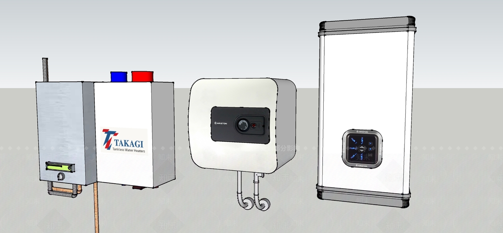 燃气热水器SU模型下载【ID:1118065495】