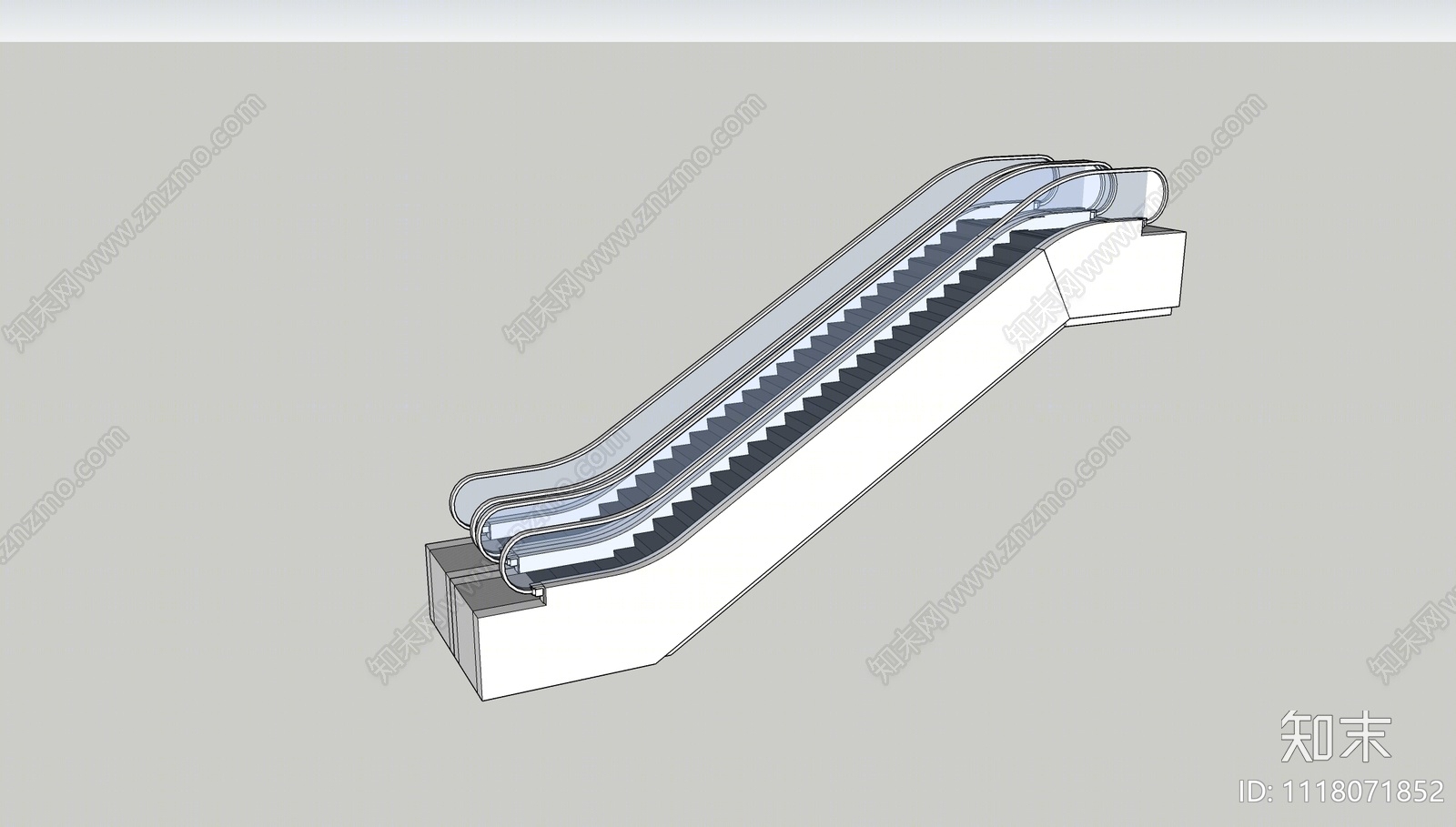现代扶手楼梯SU模型下载【ID:1118071852】