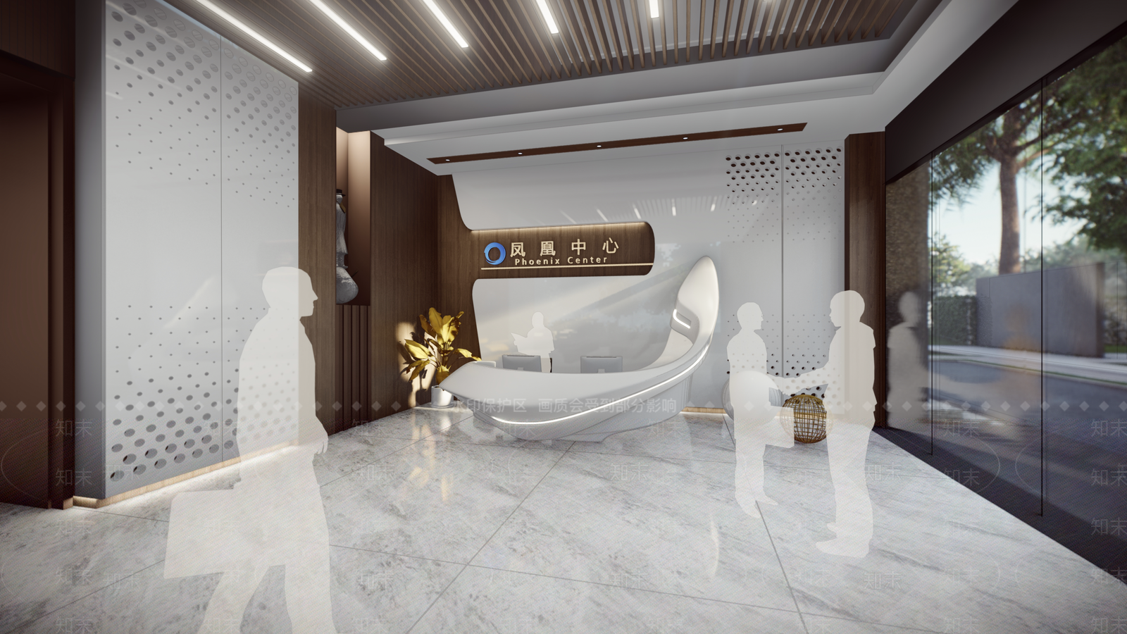 现代公司大堂SU模型下载【ID:1118074667】