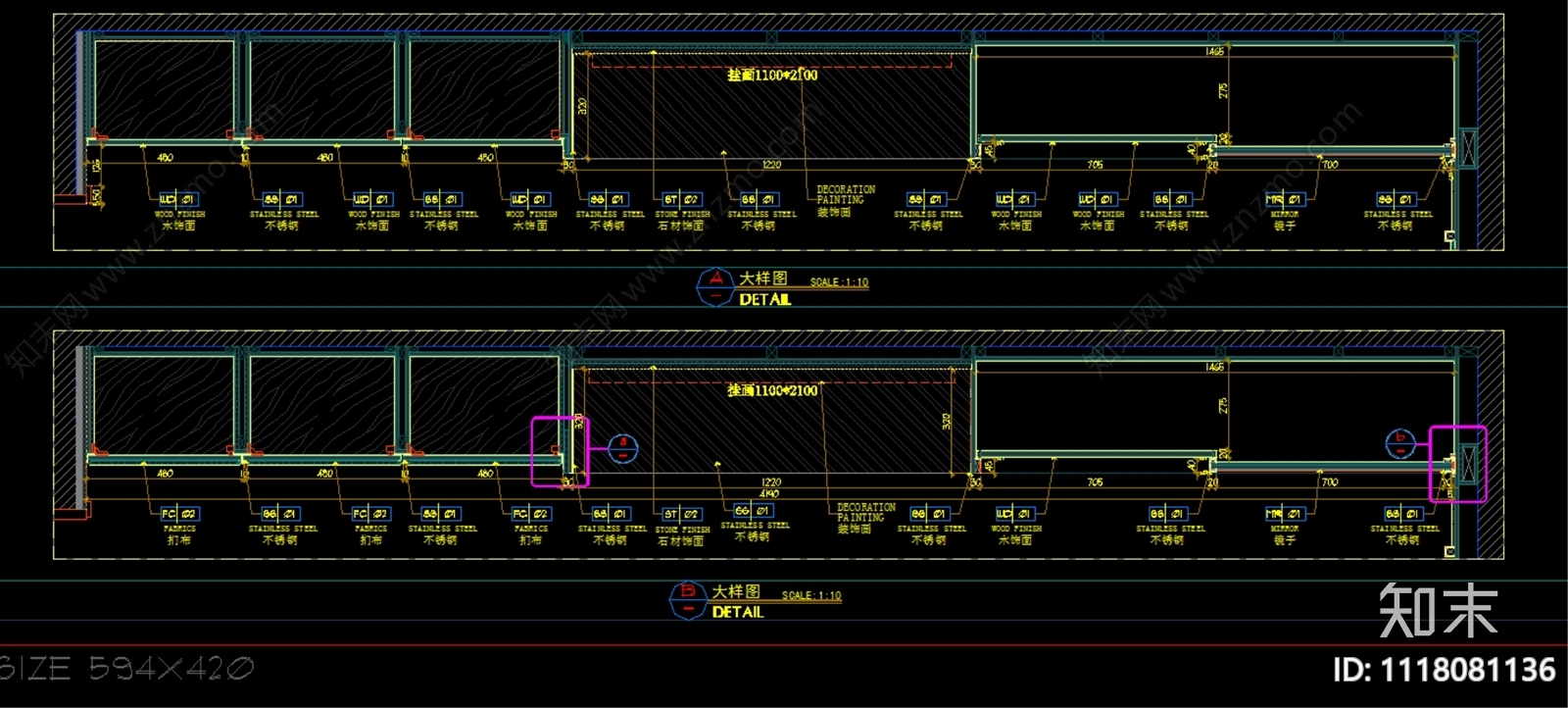 广州别墅室内空间设计含效果图CAD施工图施工图下载【ID:1118081136】