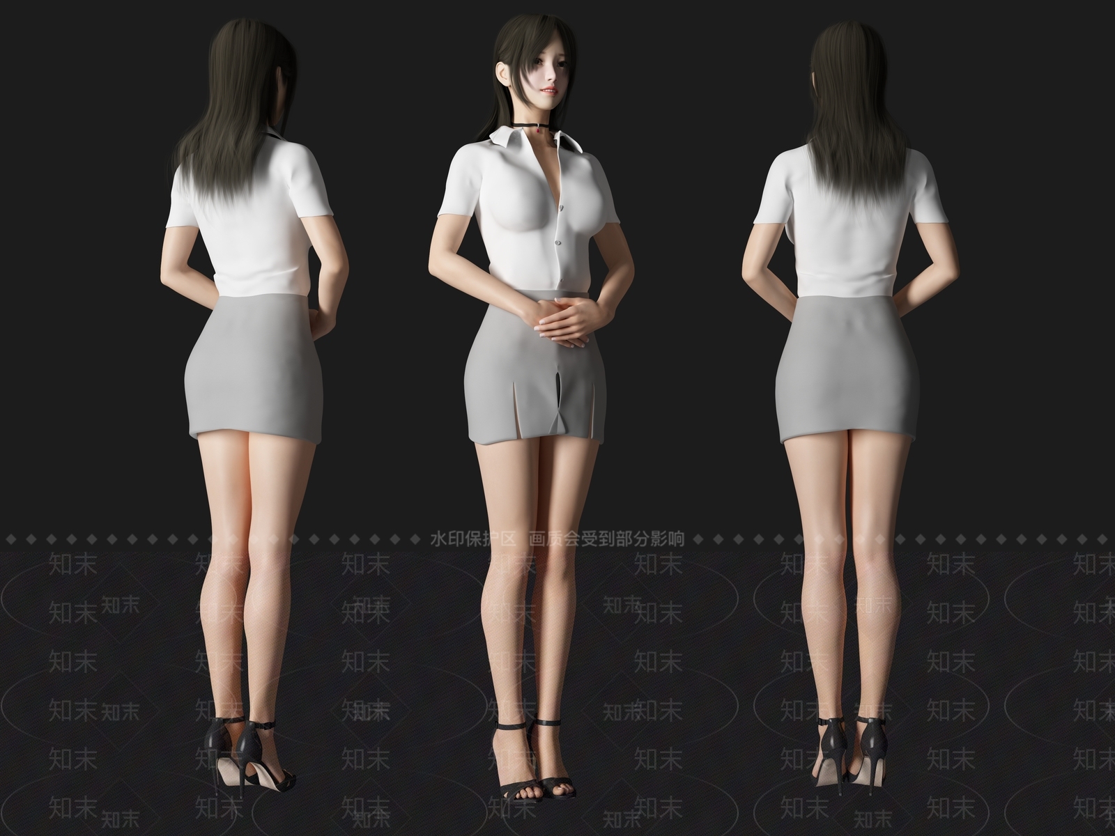美女人物SU模型下载【ID:1118094697】