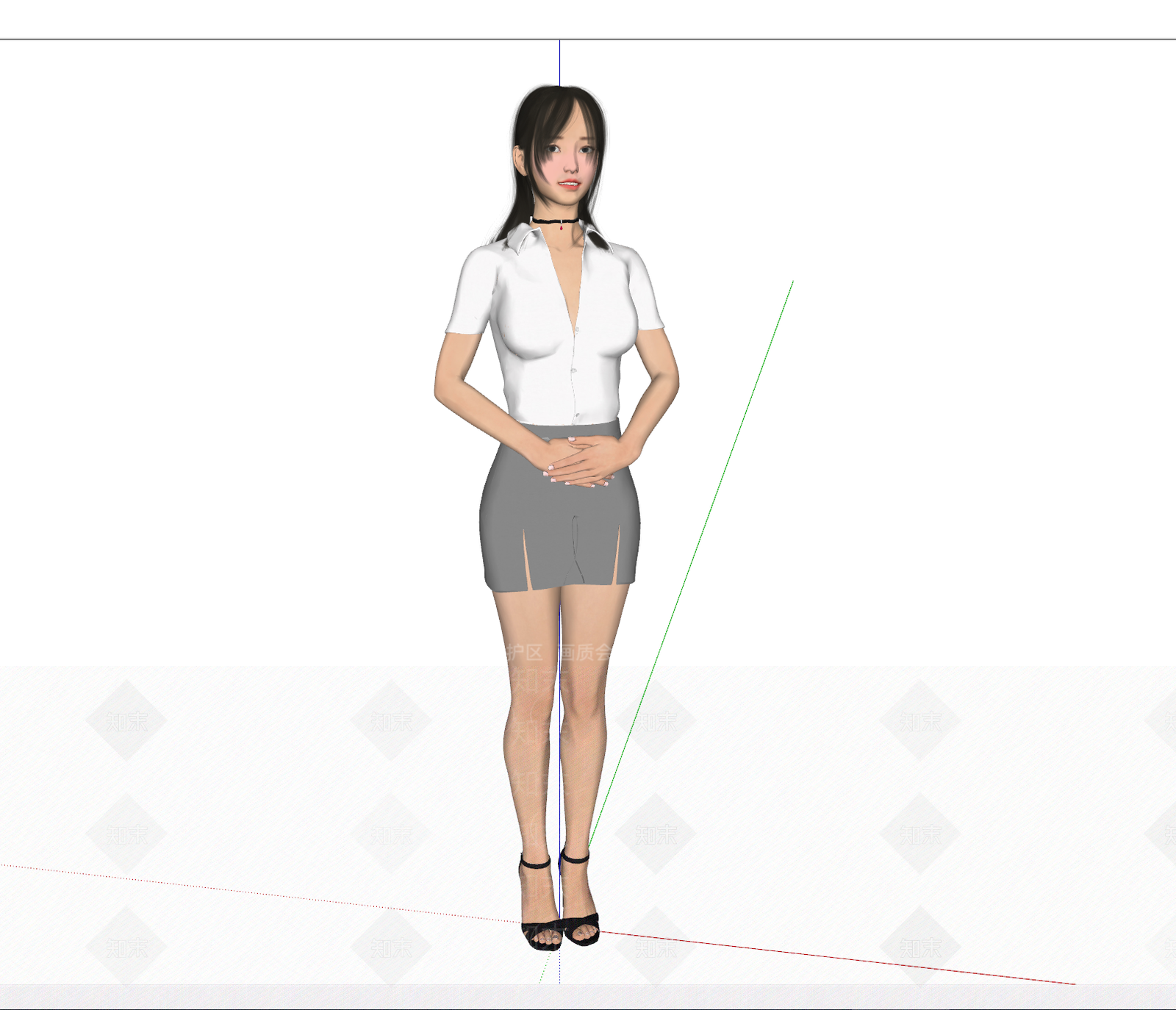 美女人物SU模型下载【ID:1118094697】