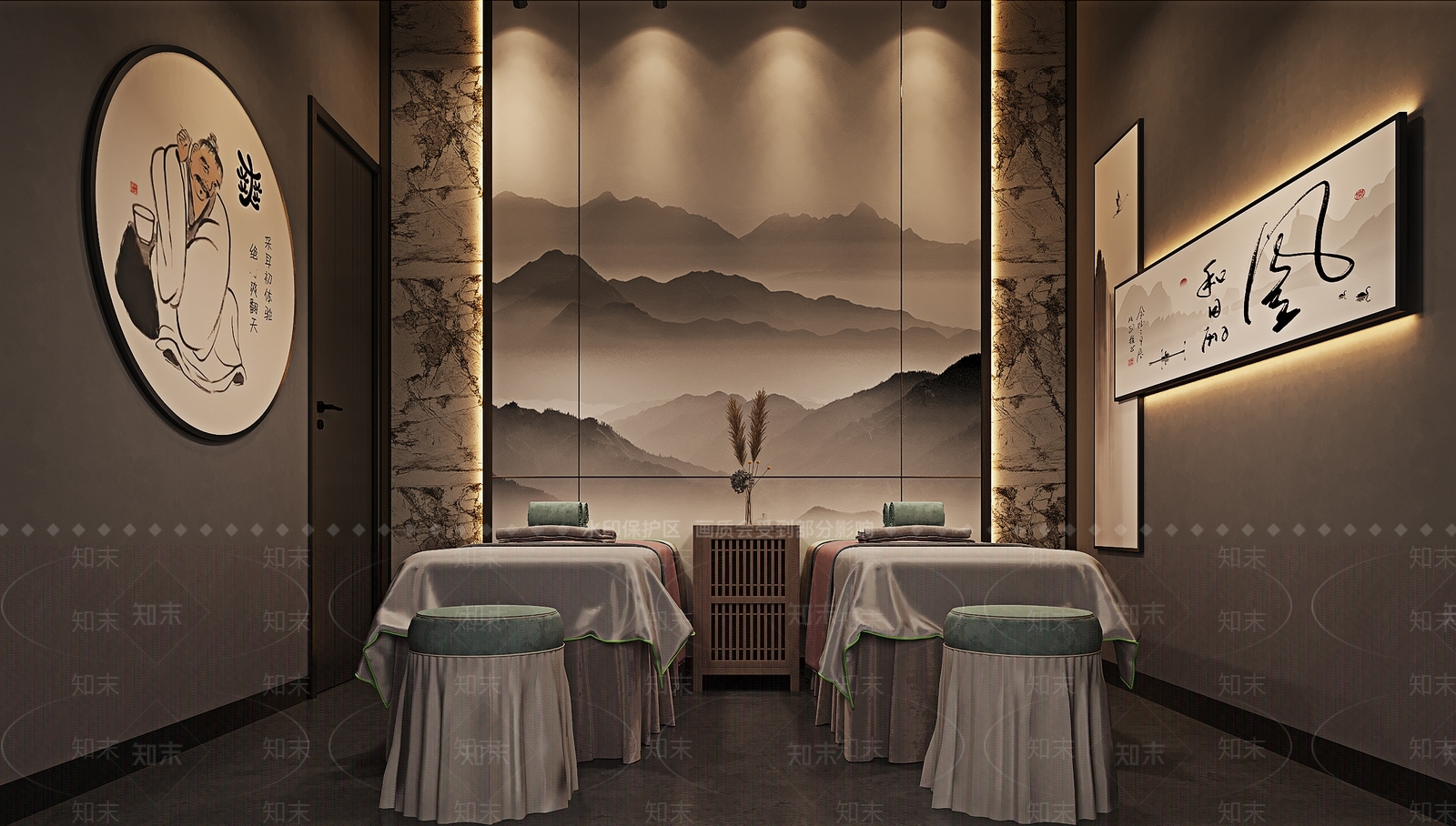 新中式采耳店包厢3D模型下载【ID:1118113507】