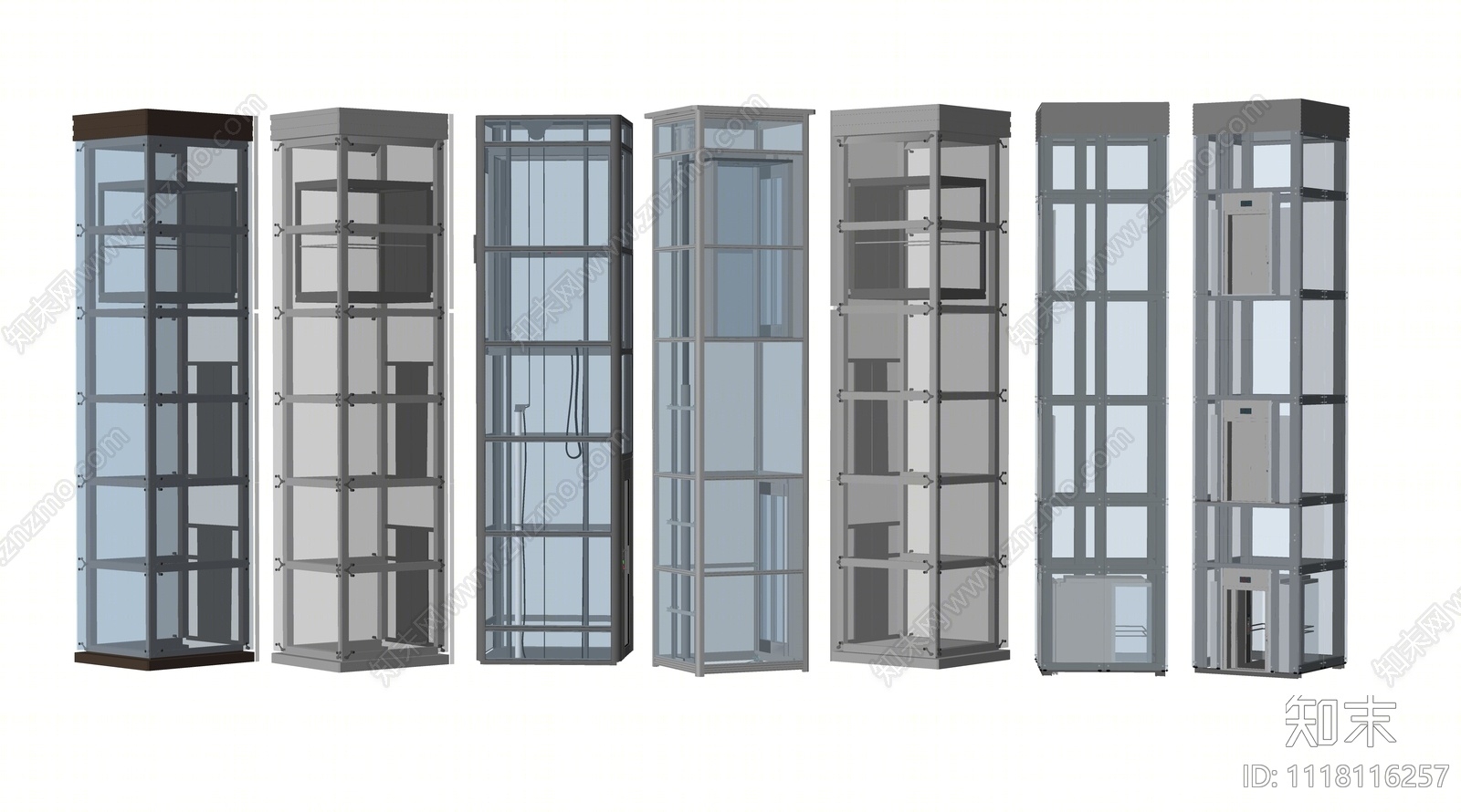 现代观光电梯SU模型下载【ID:1118116257】