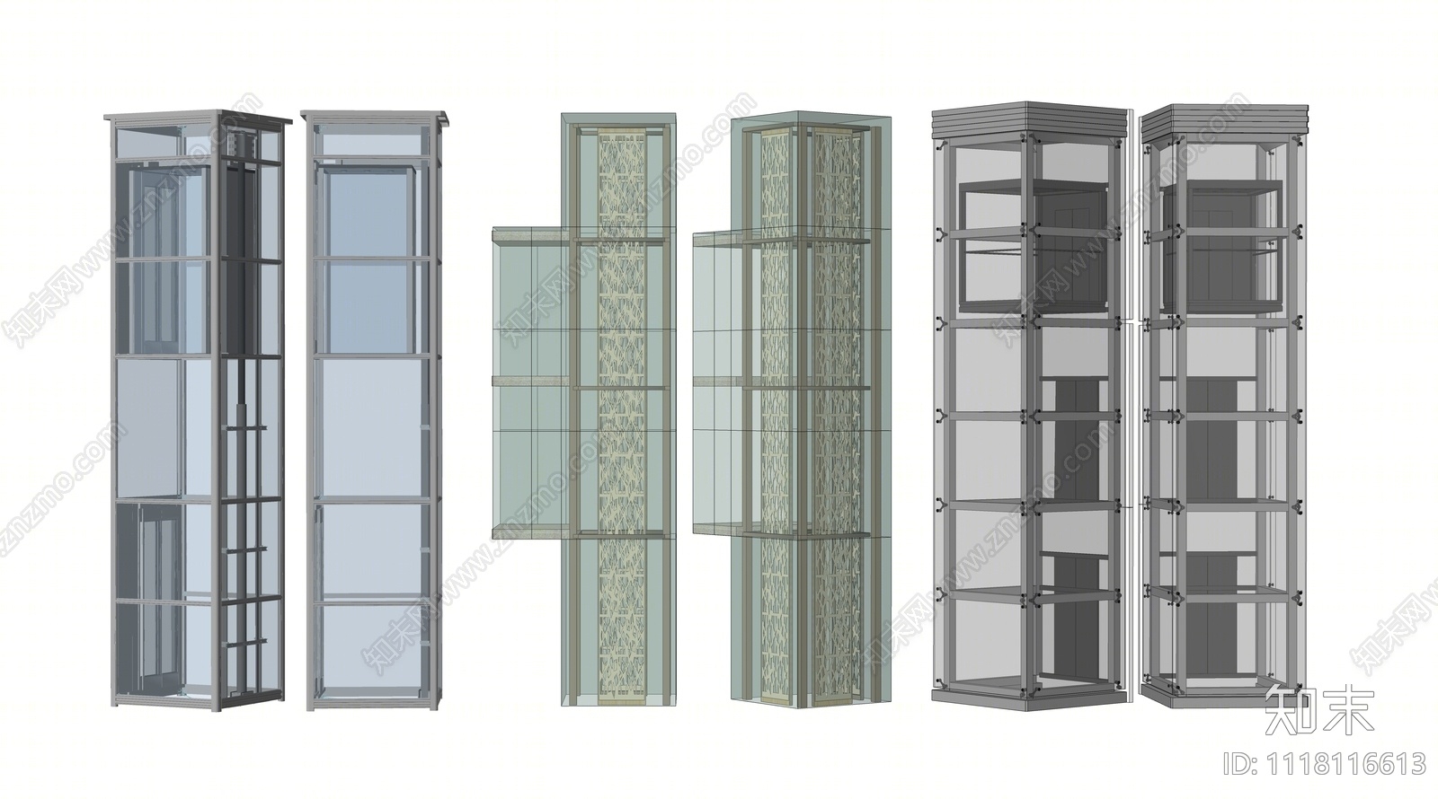 现代观光电梯SU模型下载【ID:1118116613】