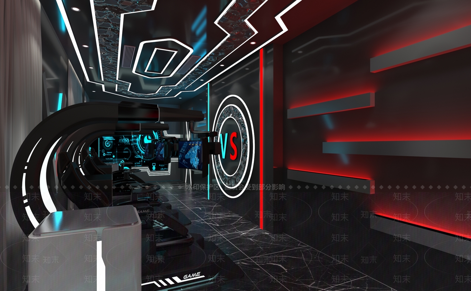 现代网咖3D模型下载【ID:1118116808】