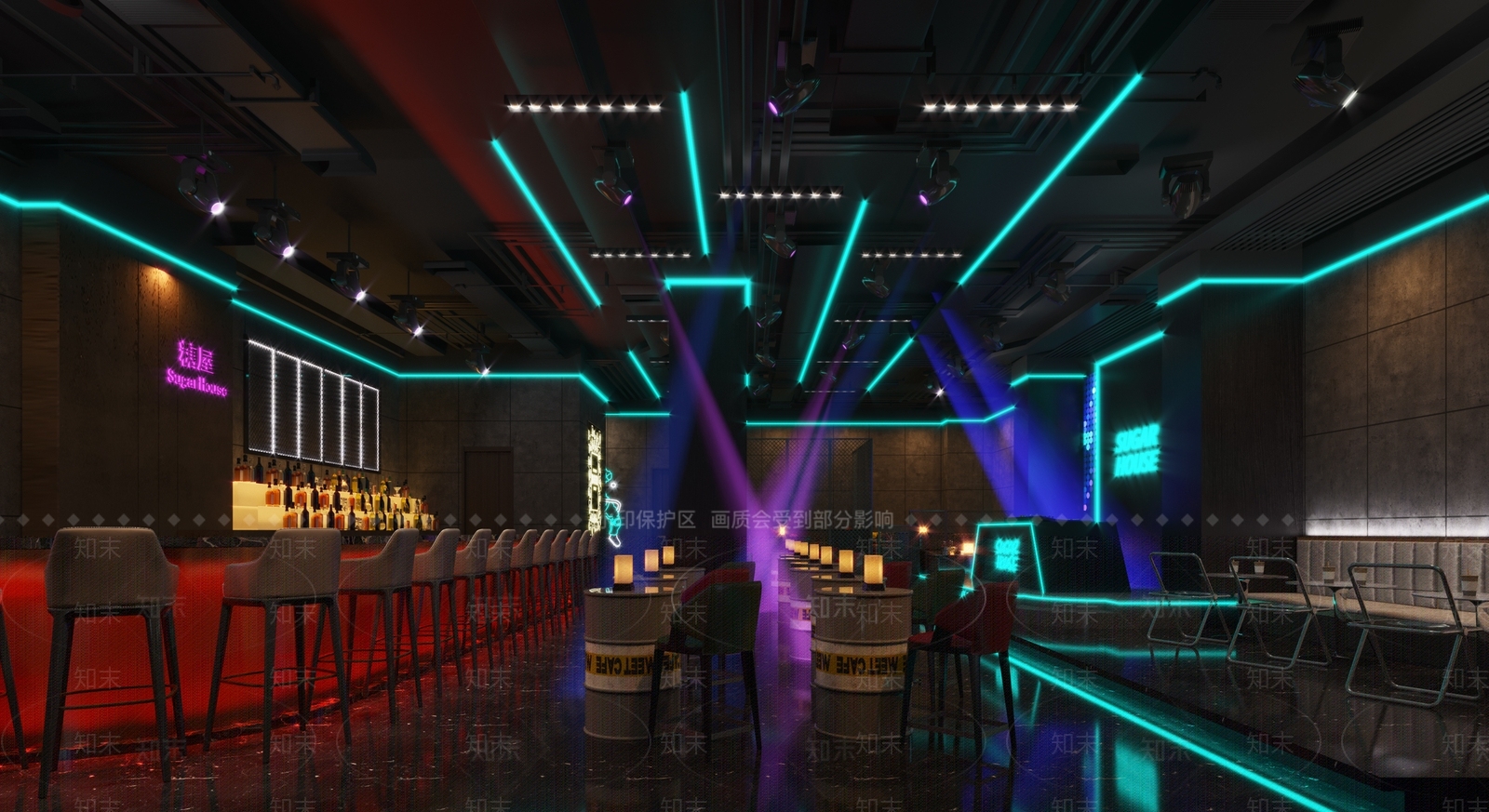 工业风科技酒吧3D模型下载【ID:1118148392】