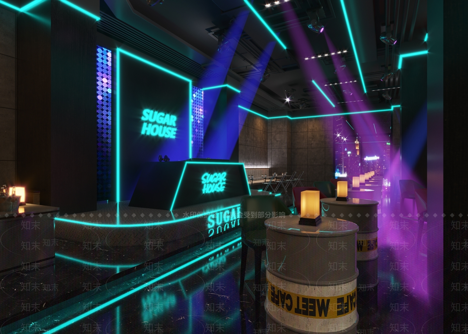 工业风科技酒吧3D模型下载【ID:1118148392】