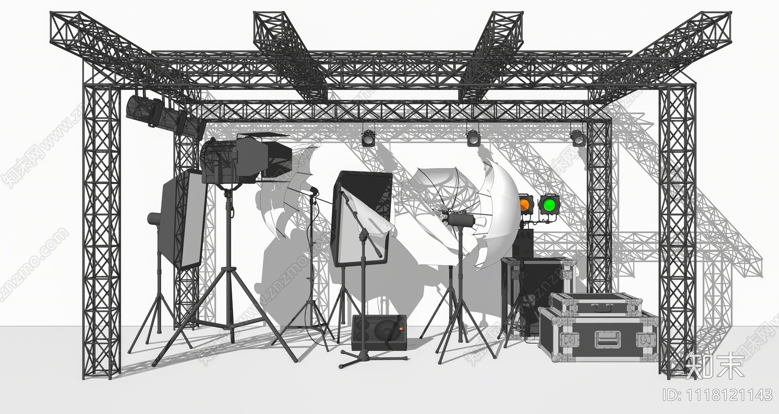 现代舞台灯饰SU模型下载【ID:1118121143】