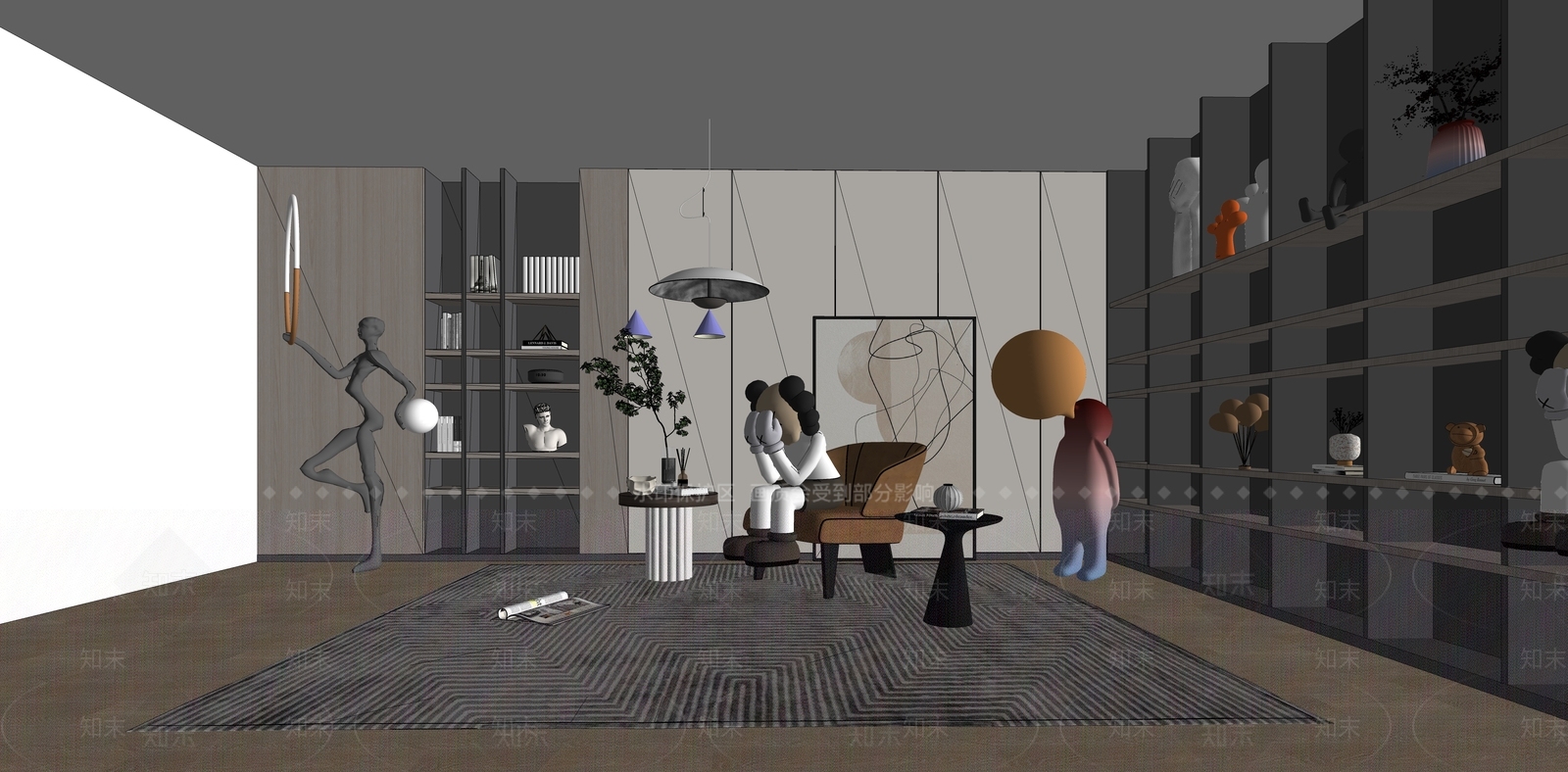 现代娱乐室SU模型下载【ID:1118144545】