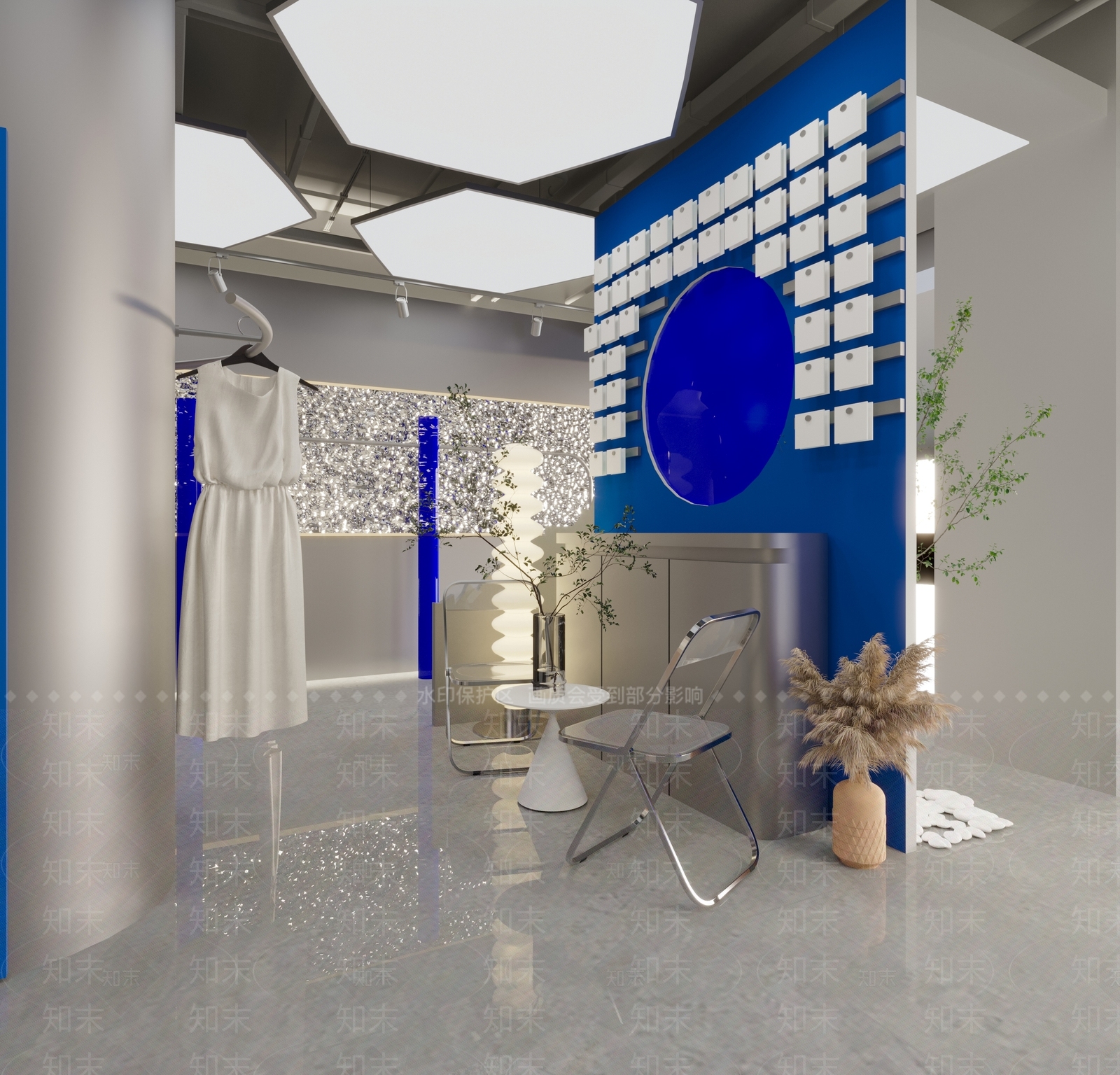 工业风服装店3D模型下载【ID:1118146233】